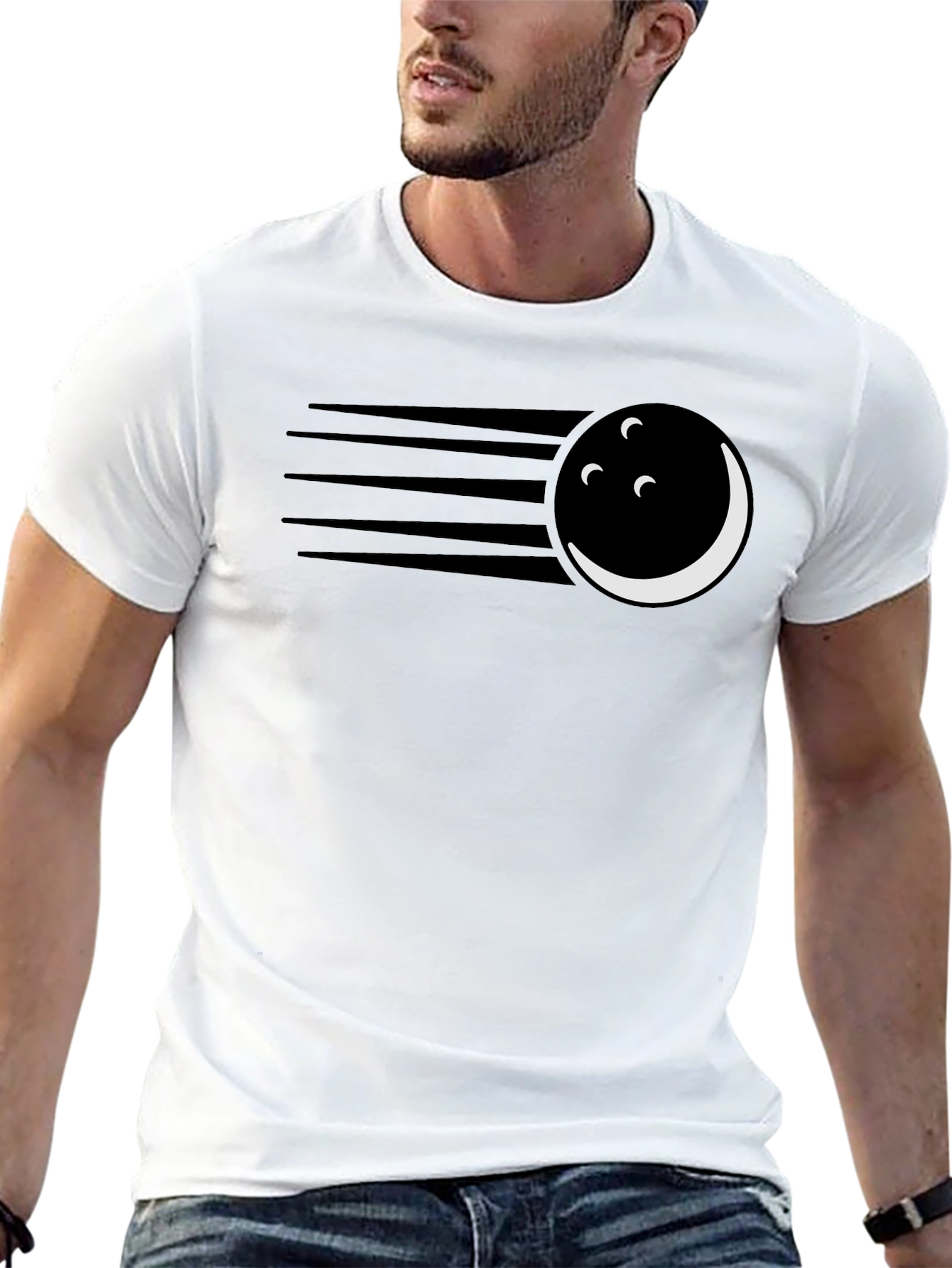 Striking Bowling Ball Graphic Tee - Cool and Unique