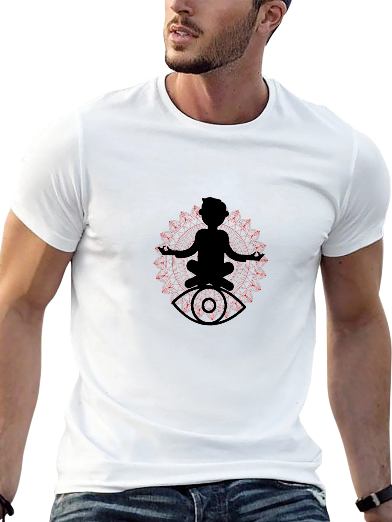 Meditative Eye T-Shirt - Black Cotton Tee