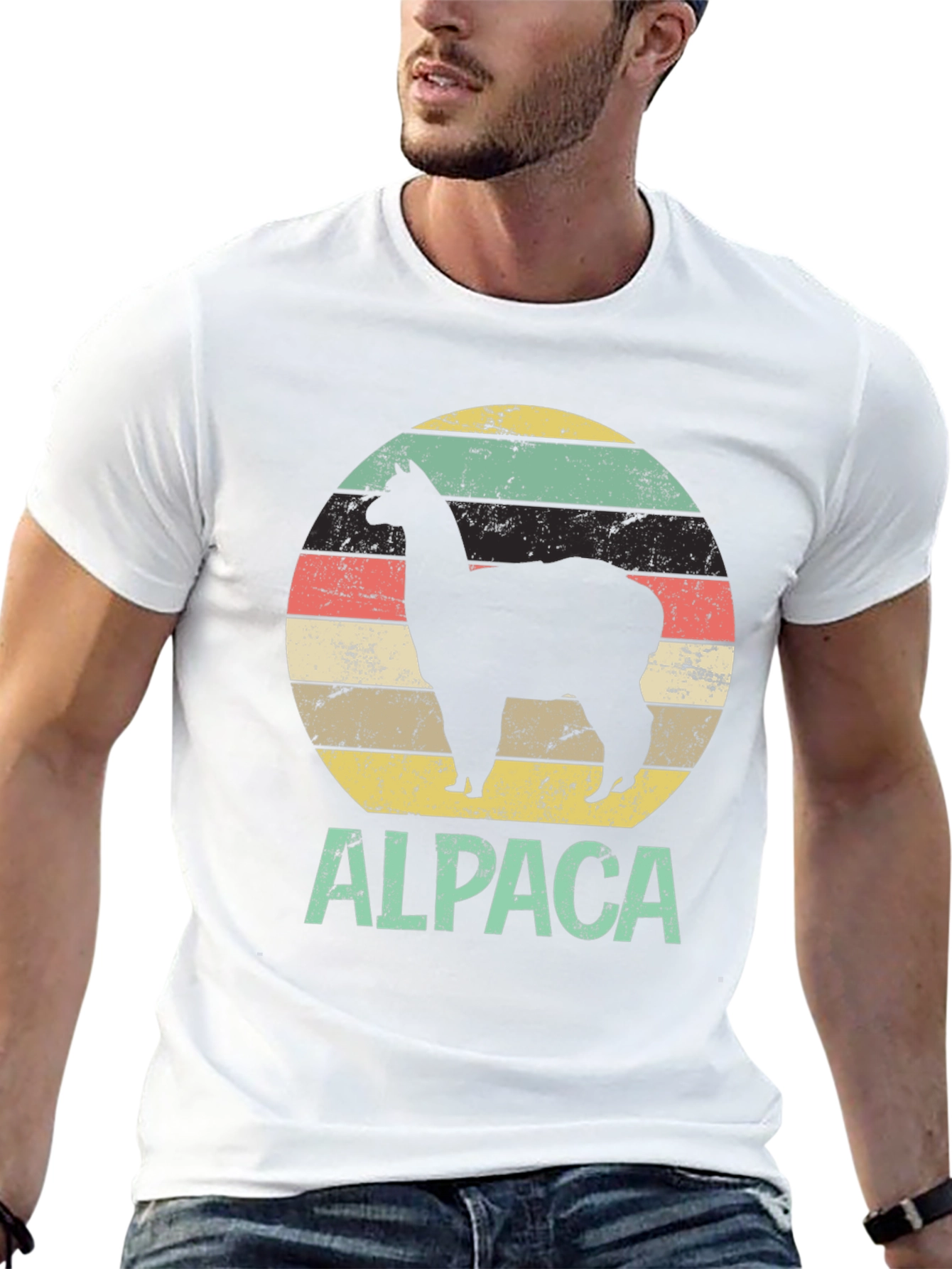 Retro Alpaca Graphic T-Shirt