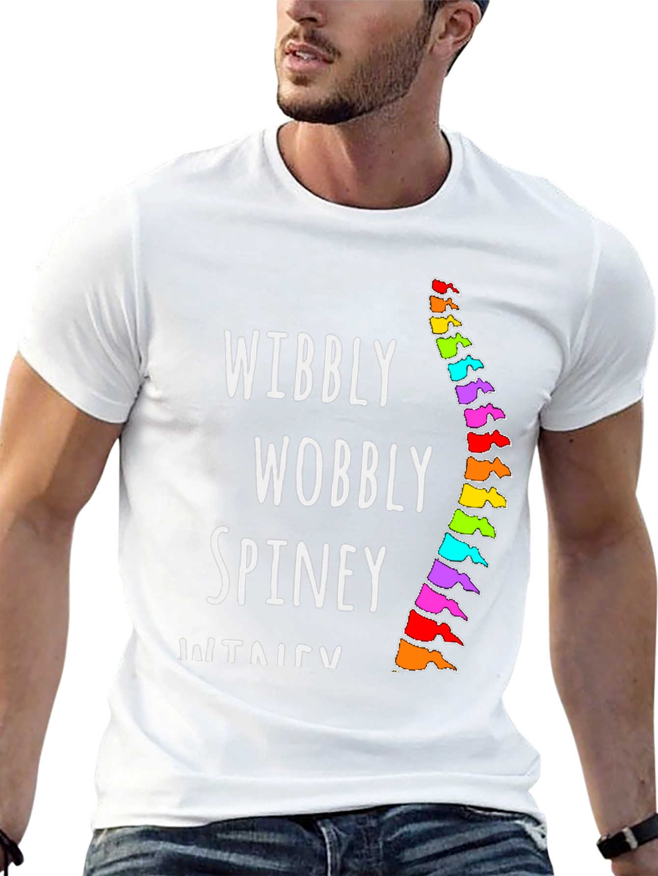 Wibbly Wobbly Spine T-Shirt - Black