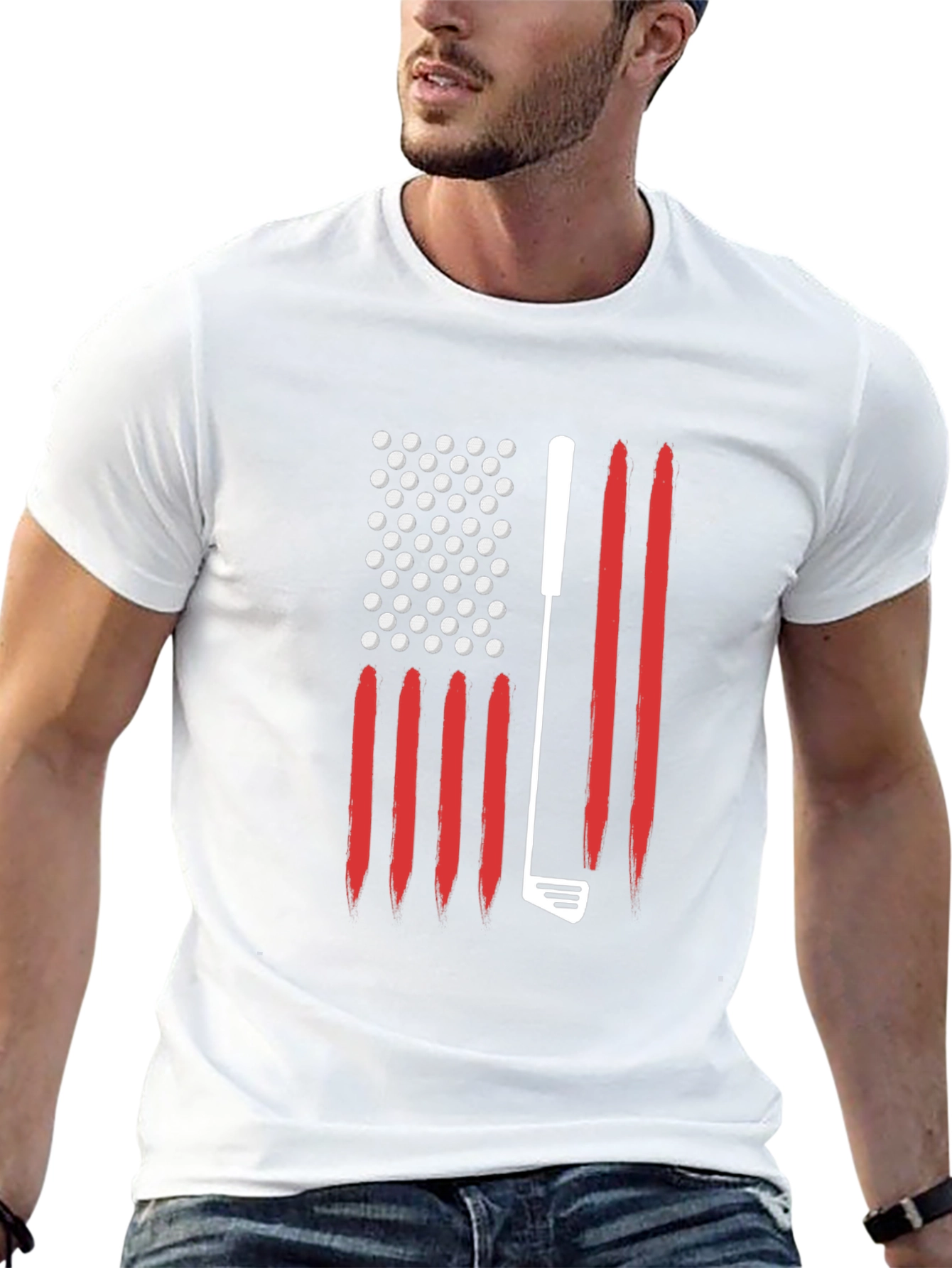 Golf USA Flag Graphic Tee