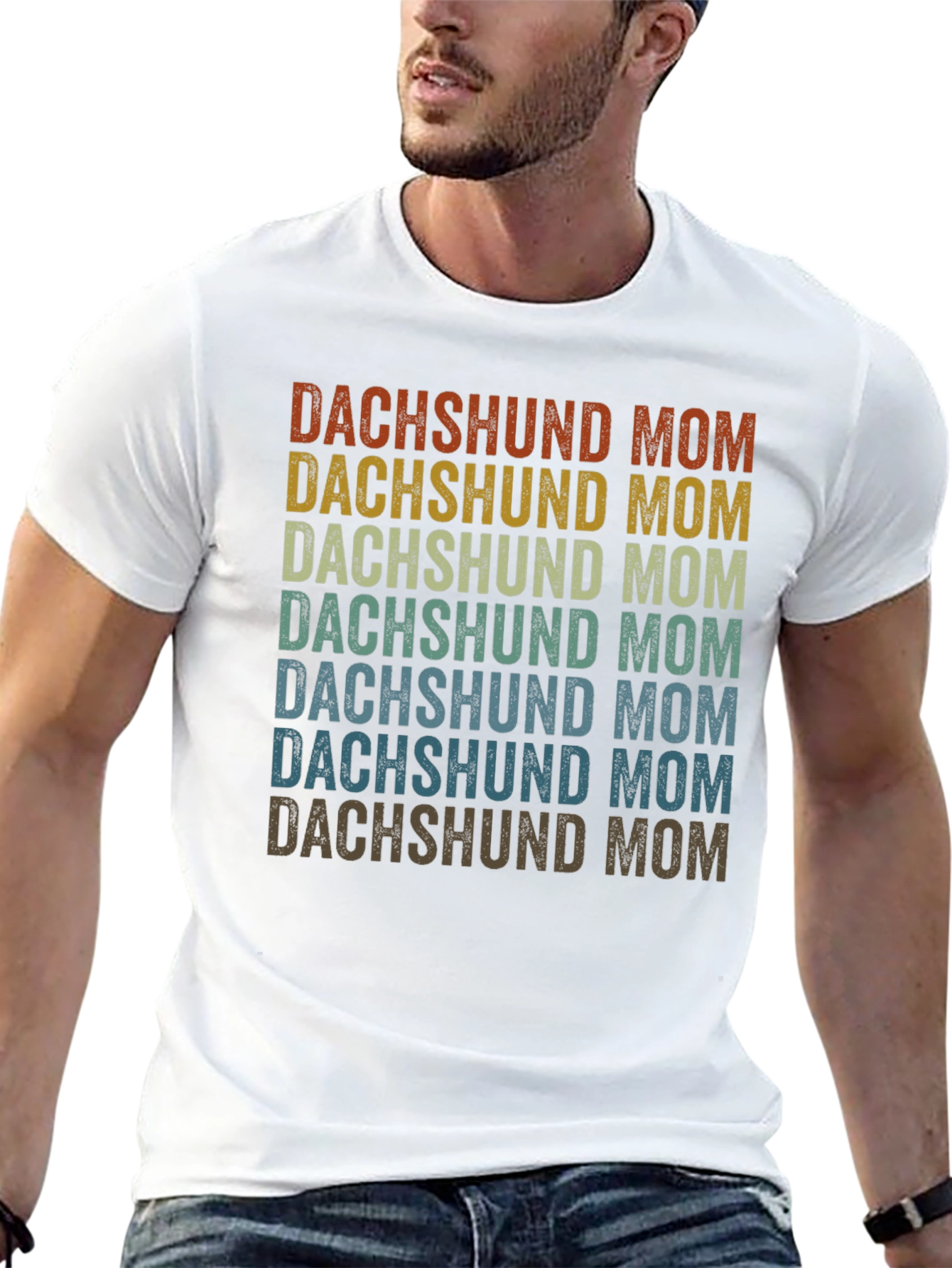 Dachshund Mom Retro T-Shirt
