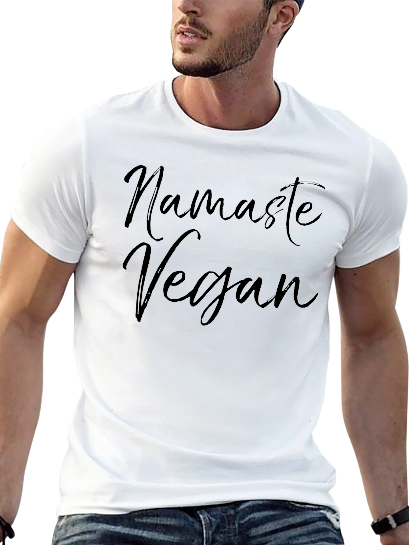 Namaste Vegan Black T-Shirt - Stylish & Comfortable