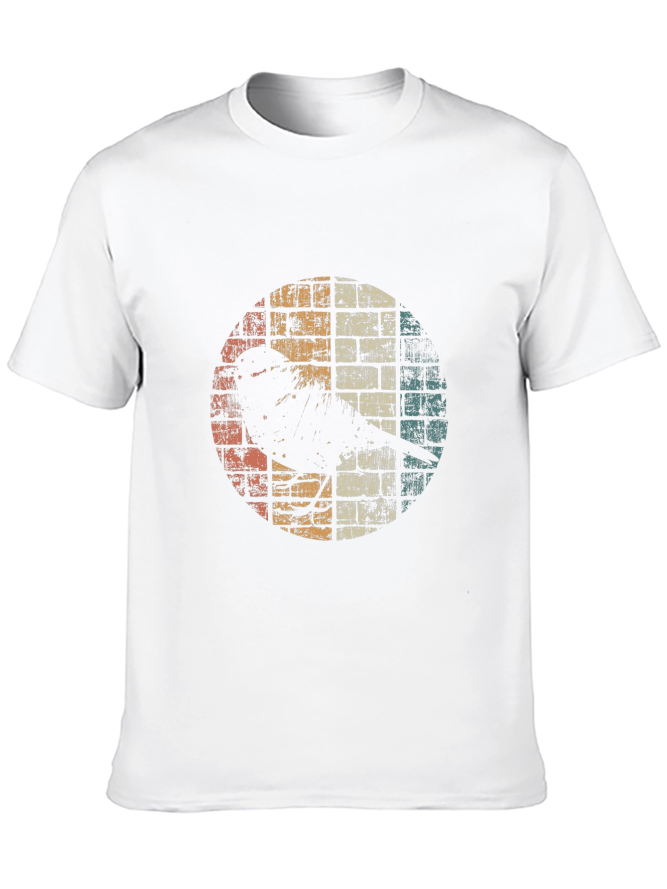 Retro Bird Graphic Tee - Distressed Design