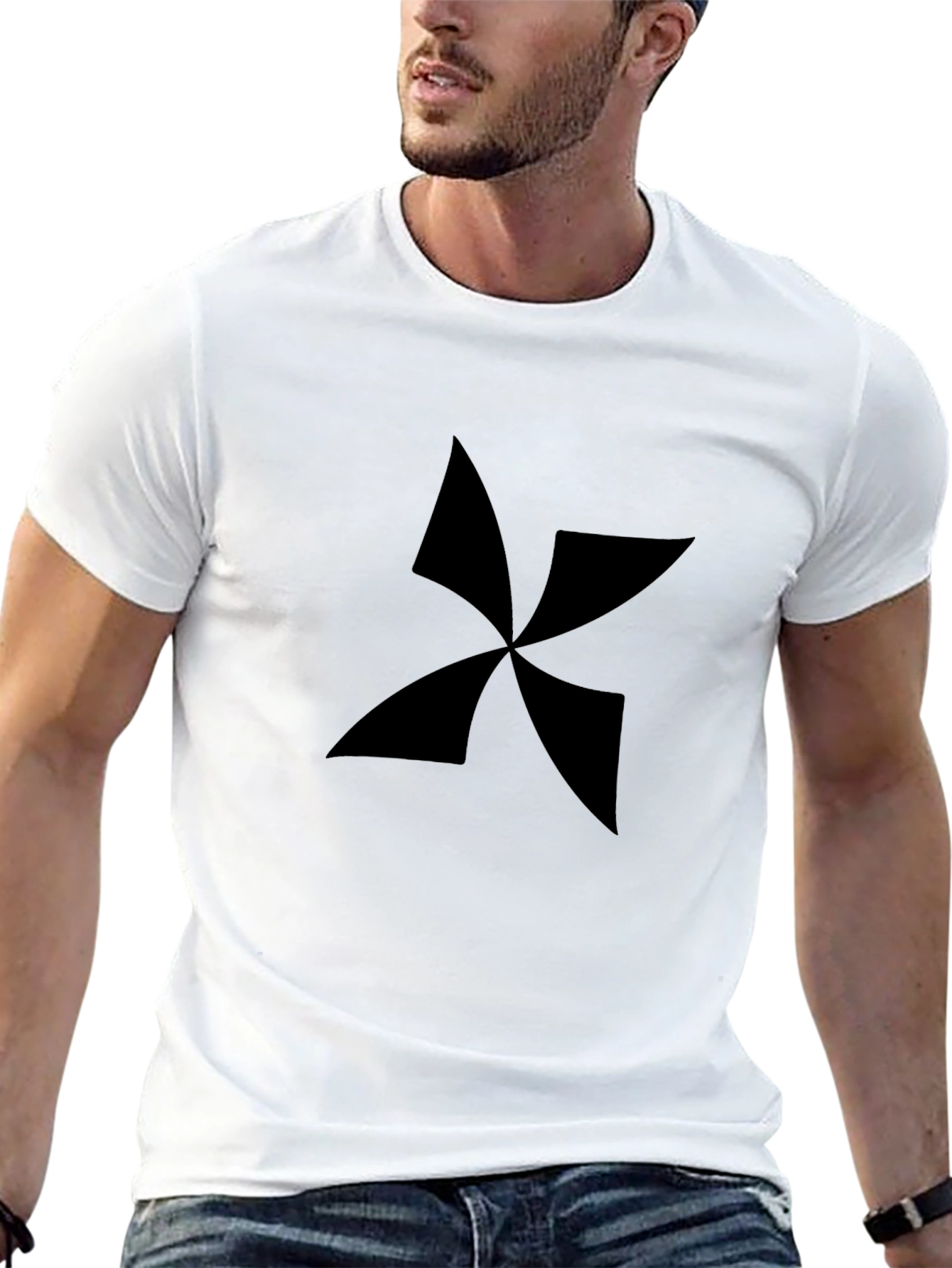Abstract Graphic Black T-Shirt