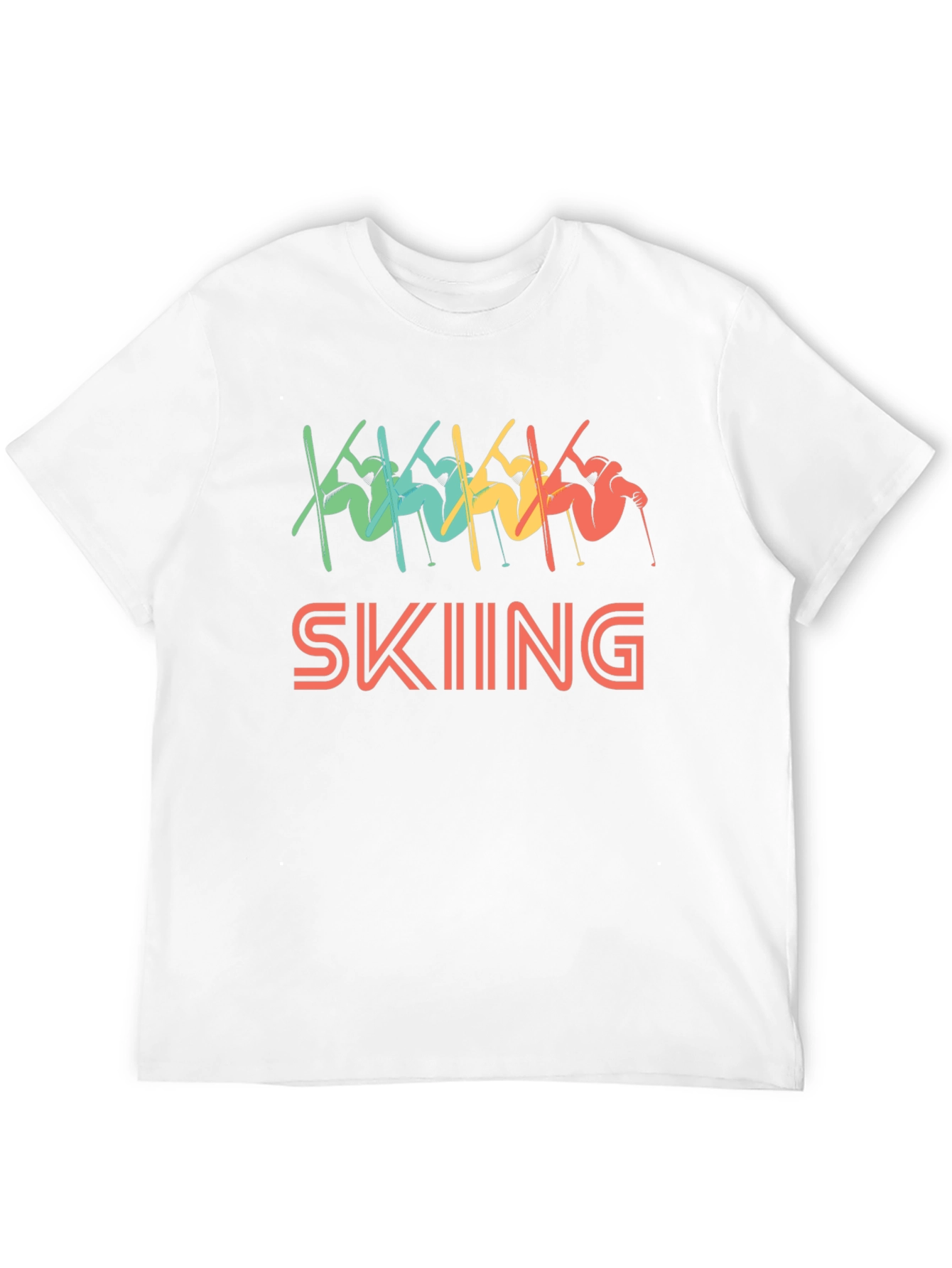 Retro Skiing Graphic T-Shirt