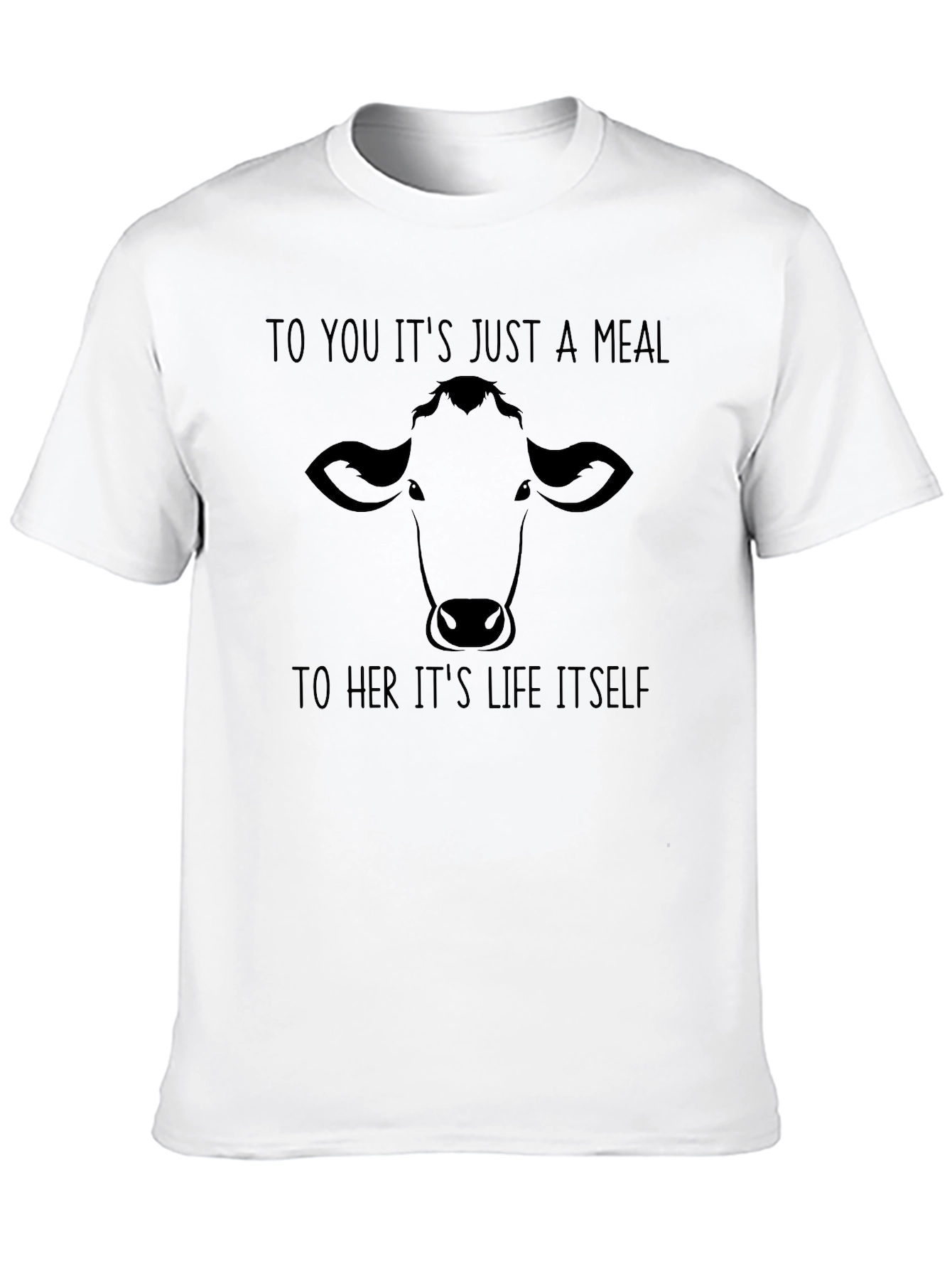 Vegan Cow Graphic T-Shirt - Animal Lover Tee