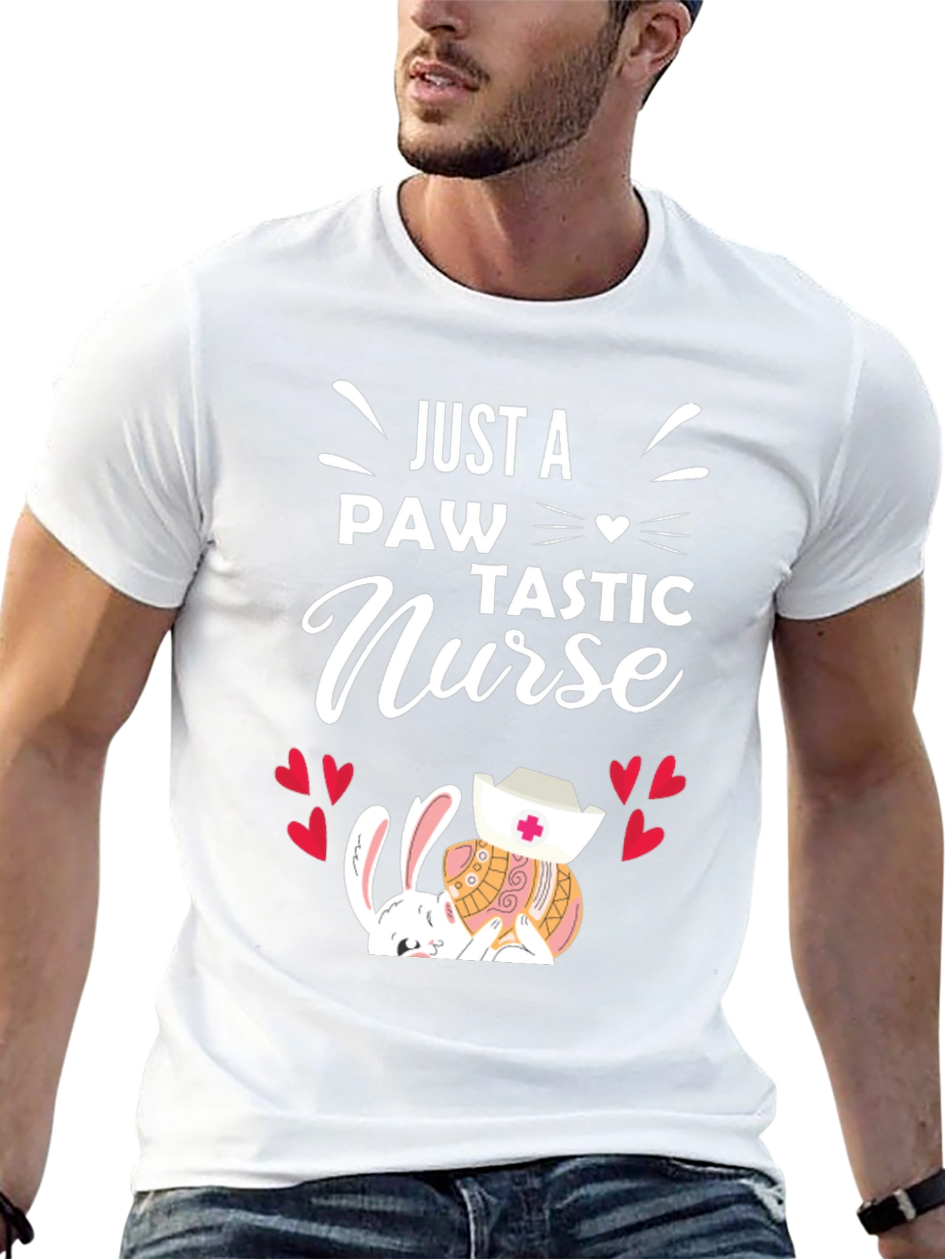 Paw-tastic Nurse Easter Bunny T-Shirt