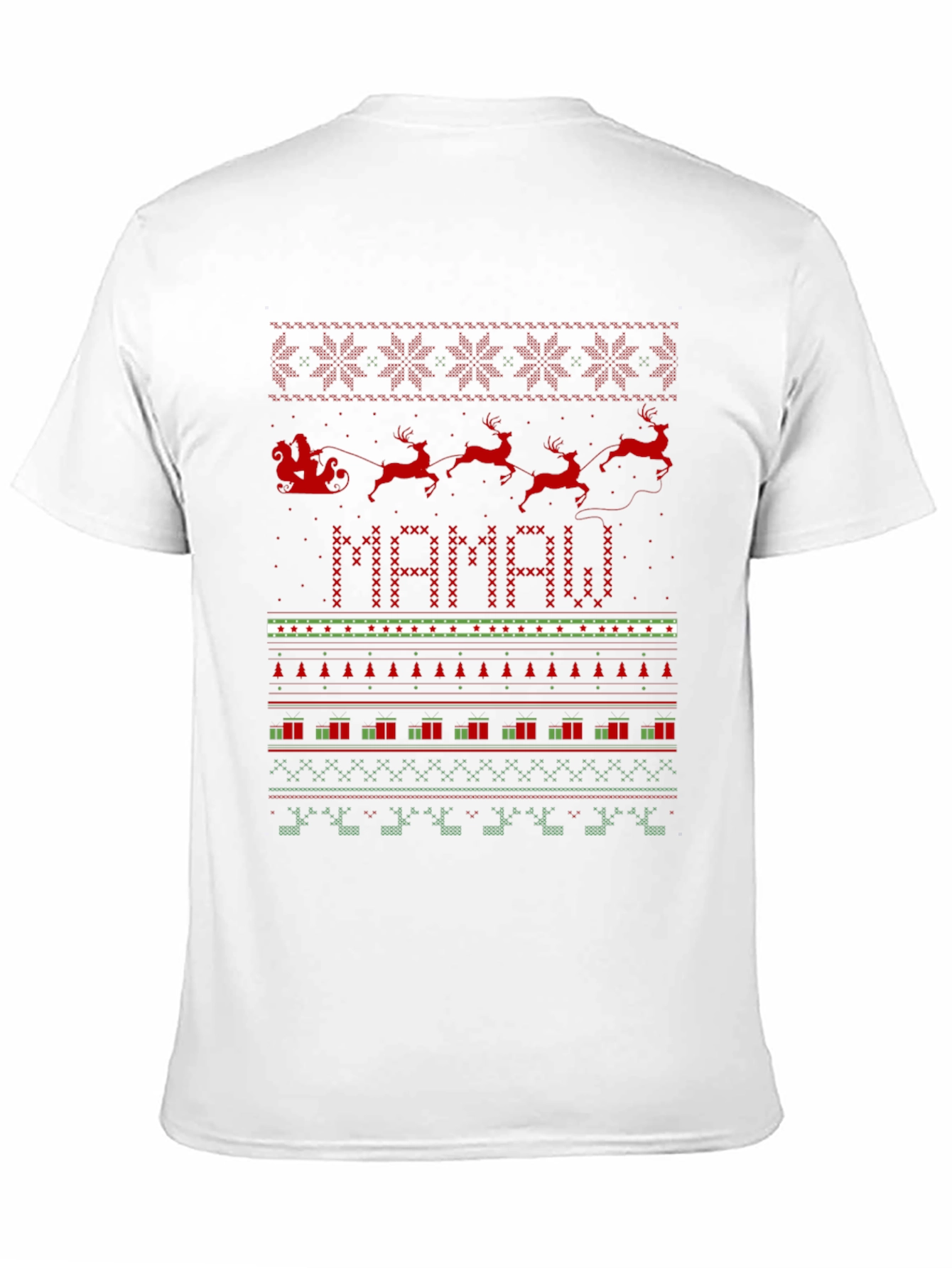 Festive Christmas Sweater Pattern T-Shirt
