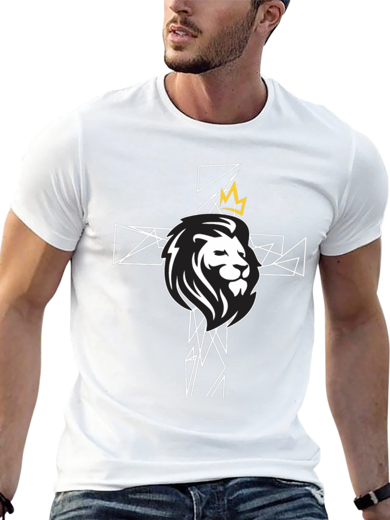 Lion and Crown Graphic Tee - Black T-Shirt