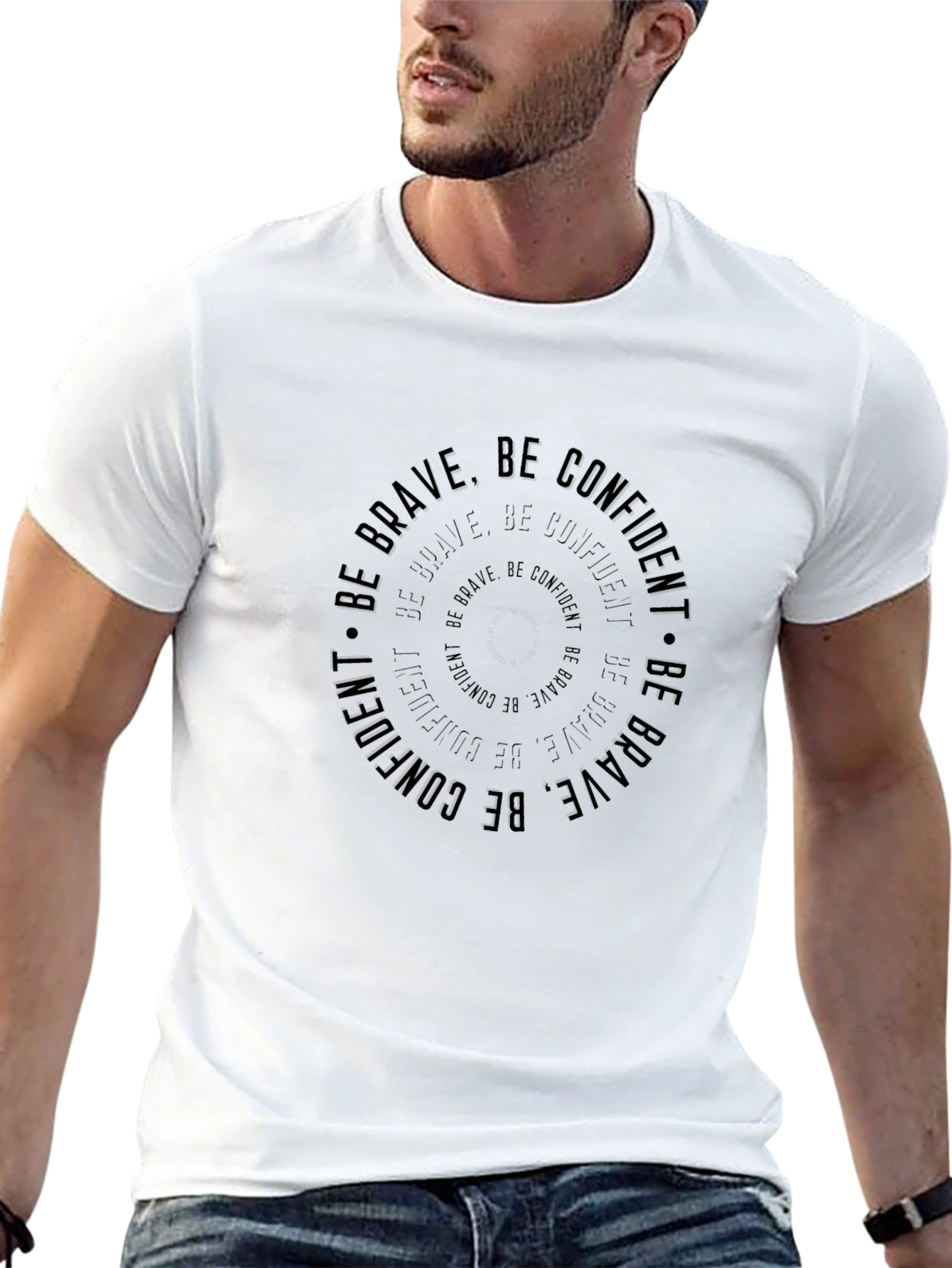 Be Brave Be Confident Black T-Shirt