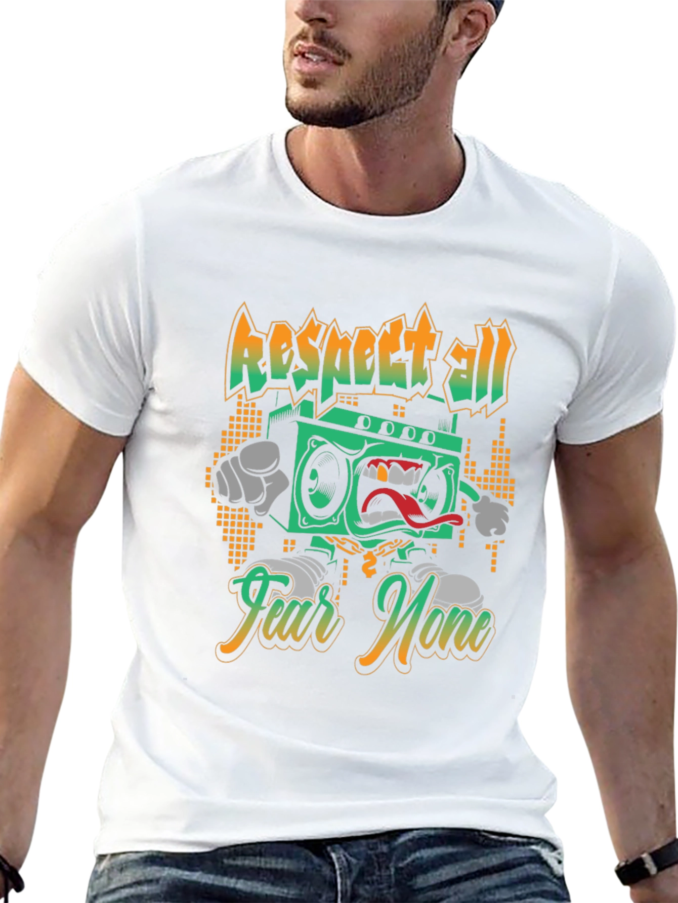 Respect All Fear None Graphic T-Shirt