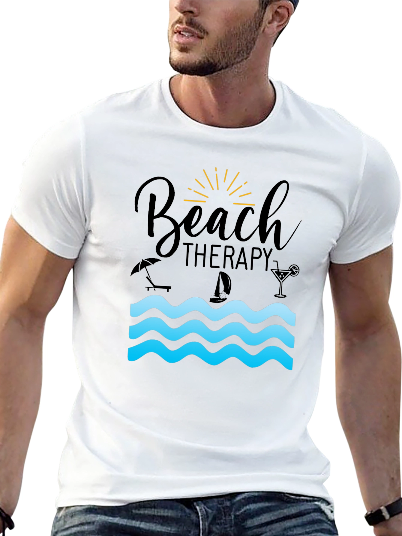 Beach Therapy Graphic T-Shirt - Relax & Unwind
