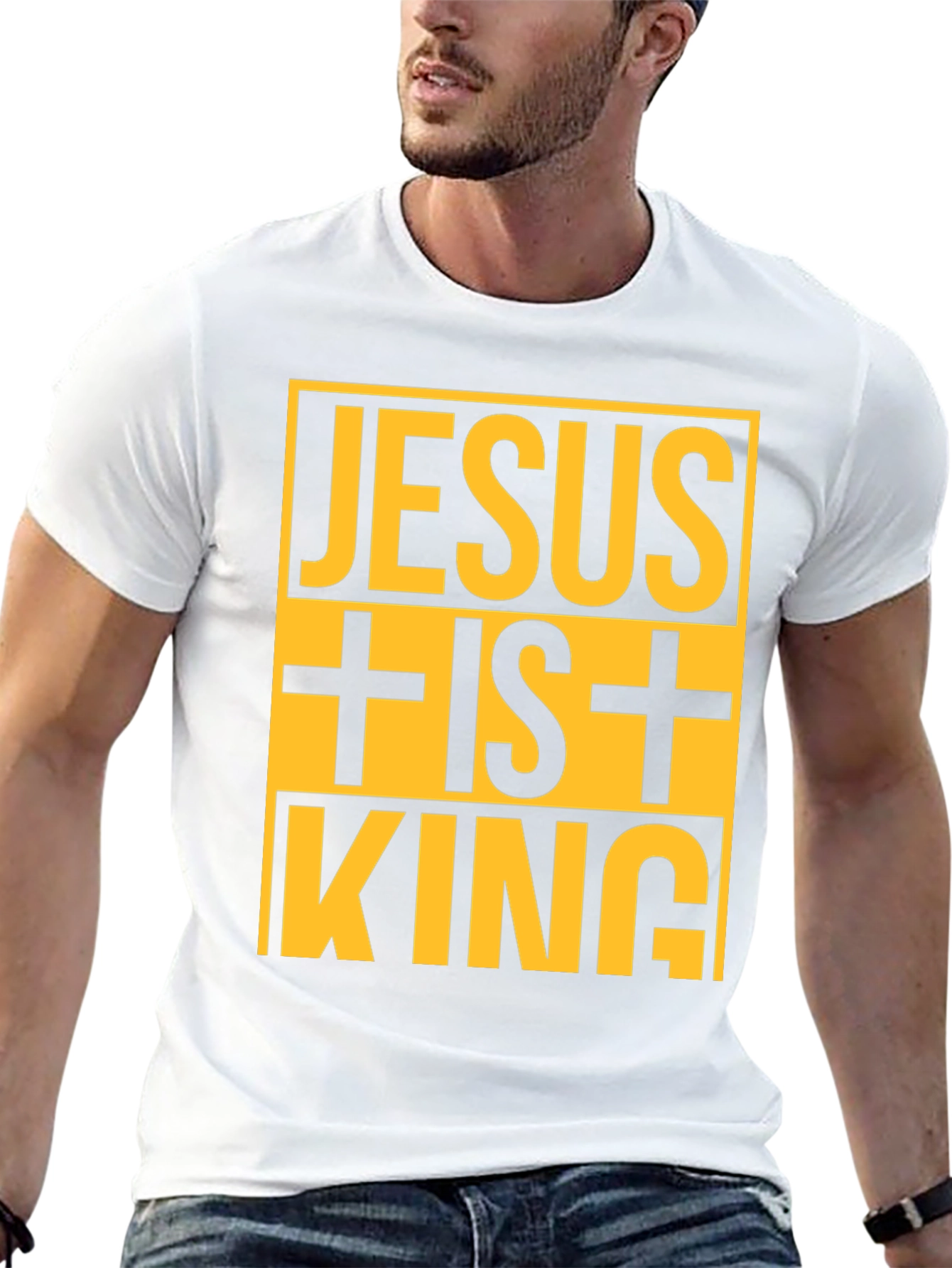 Jesus is King Black Graphic T-Shirt