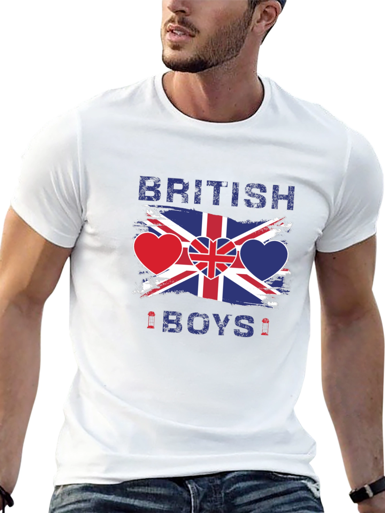 British Boys T-Shirt - Union Jack Heart Design