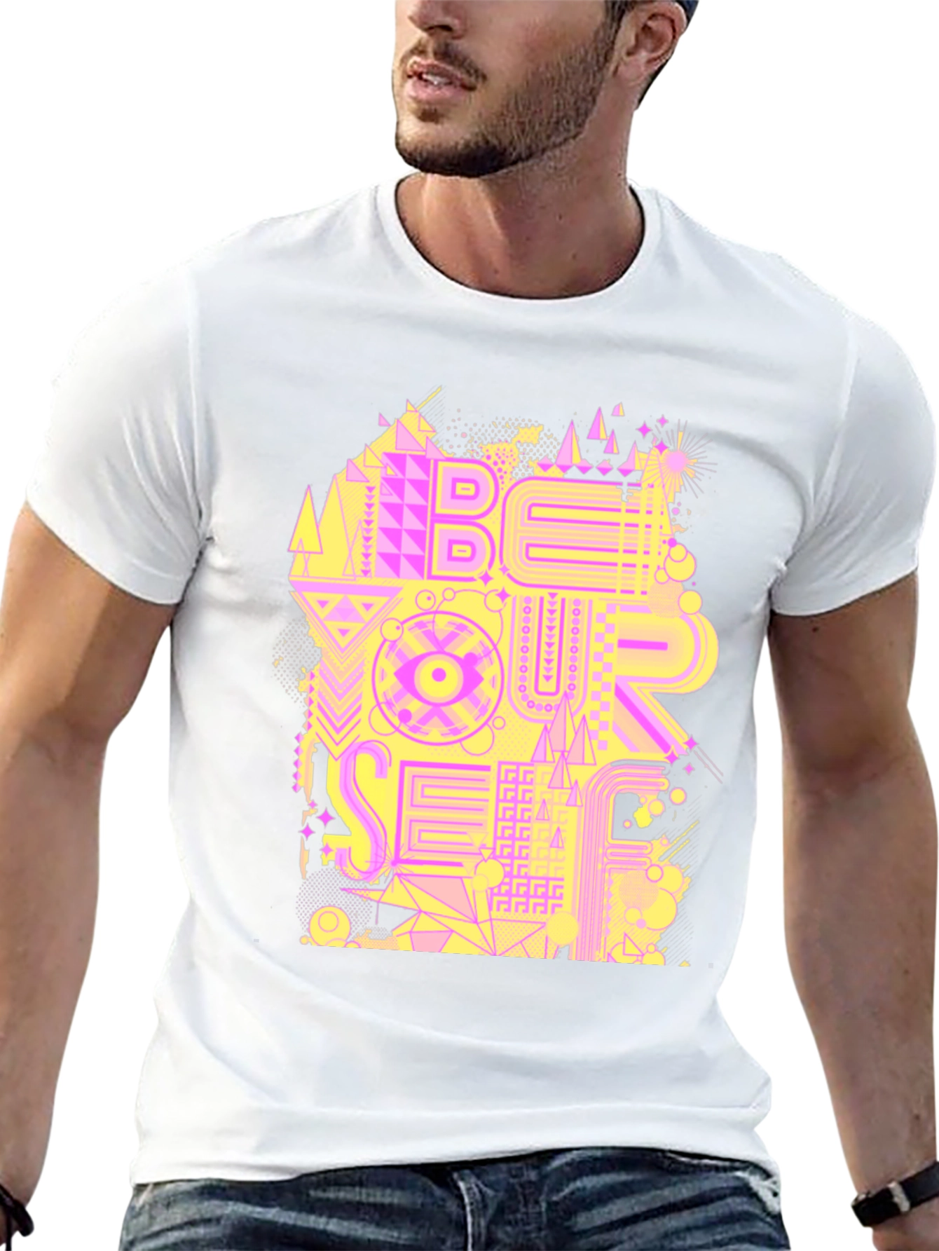 Be Your Self Graphic Black T-Shirt