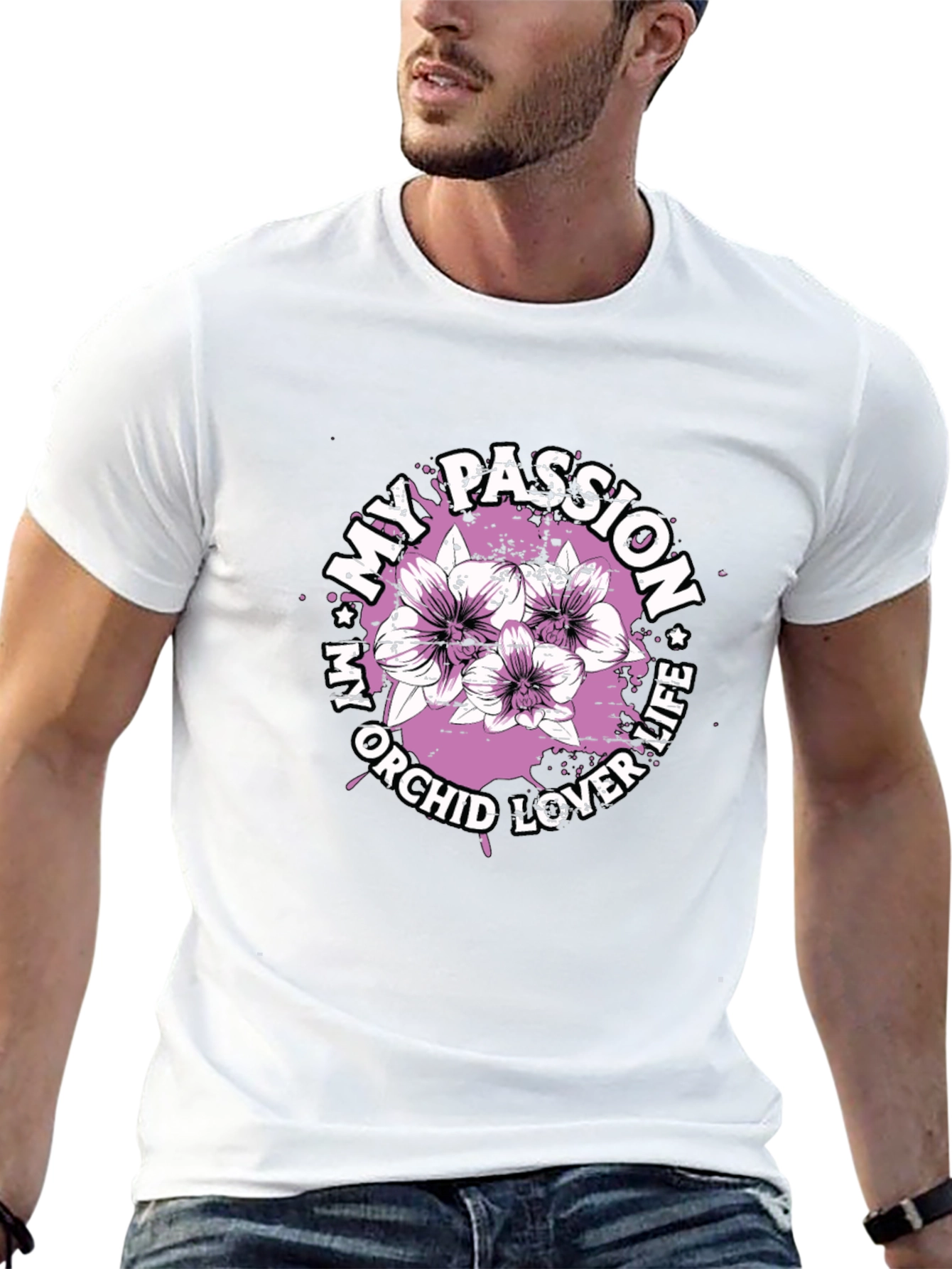 My Orchid Lover Life Passion Black T-Shirt