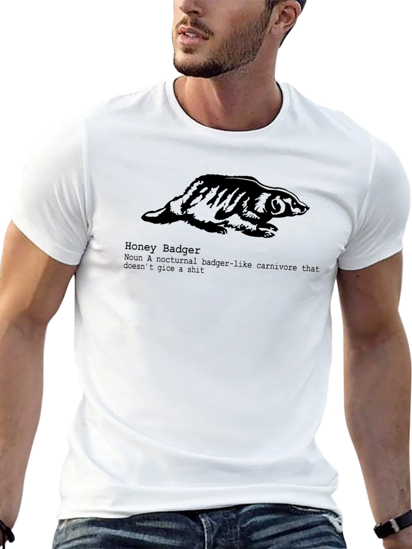 Honey Badger Nocturnal Carnivore Black T-Shirt