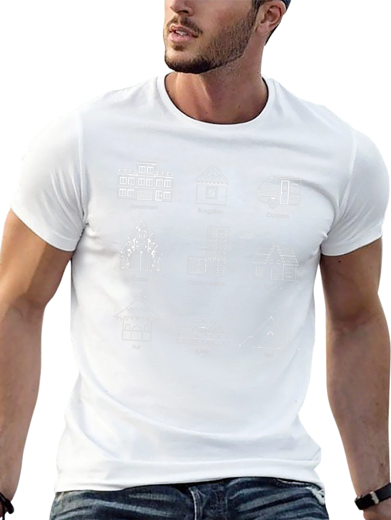 Architectural Dwellings Graphic T-Shirt