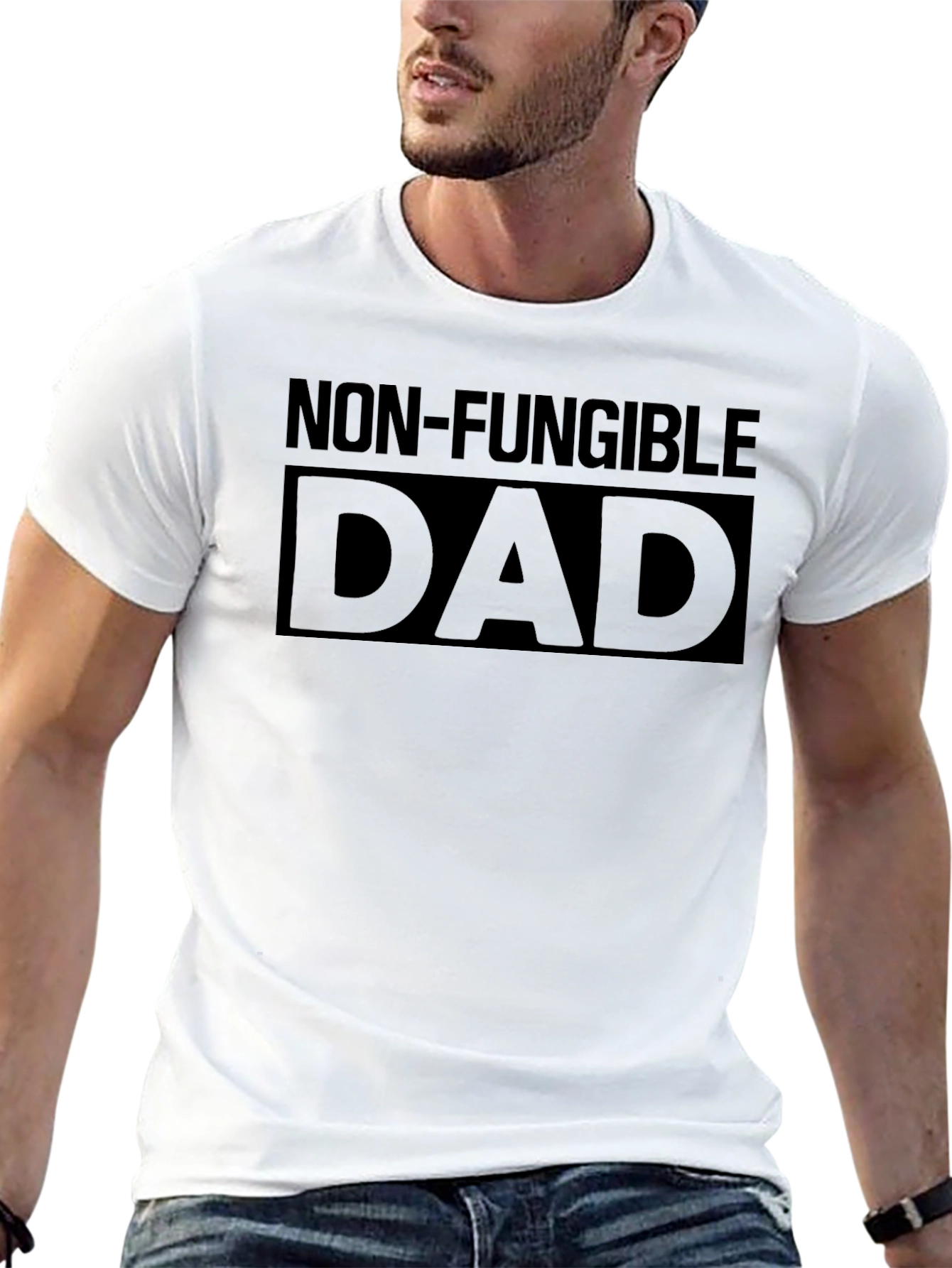 Non-Fungible Dad T-Shirt - Black Cotton Blend