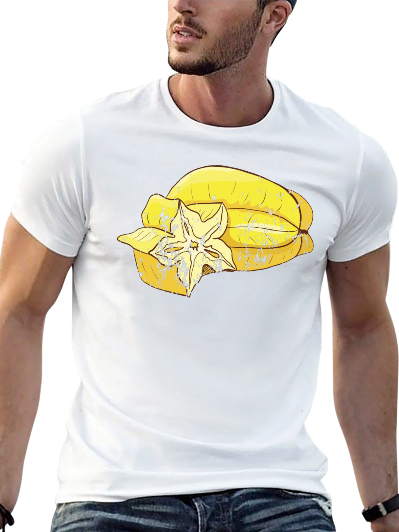 Star Fruit Graphic Tee - Tropical Fruit Lover Shirt