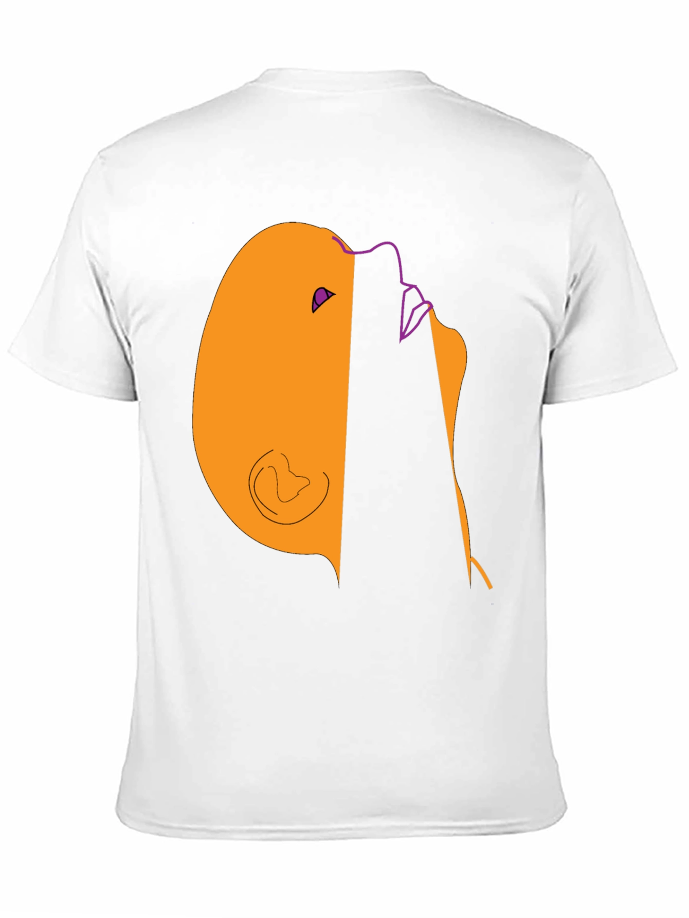 Abstract Face Graphic Tee - Modern Casual Style
