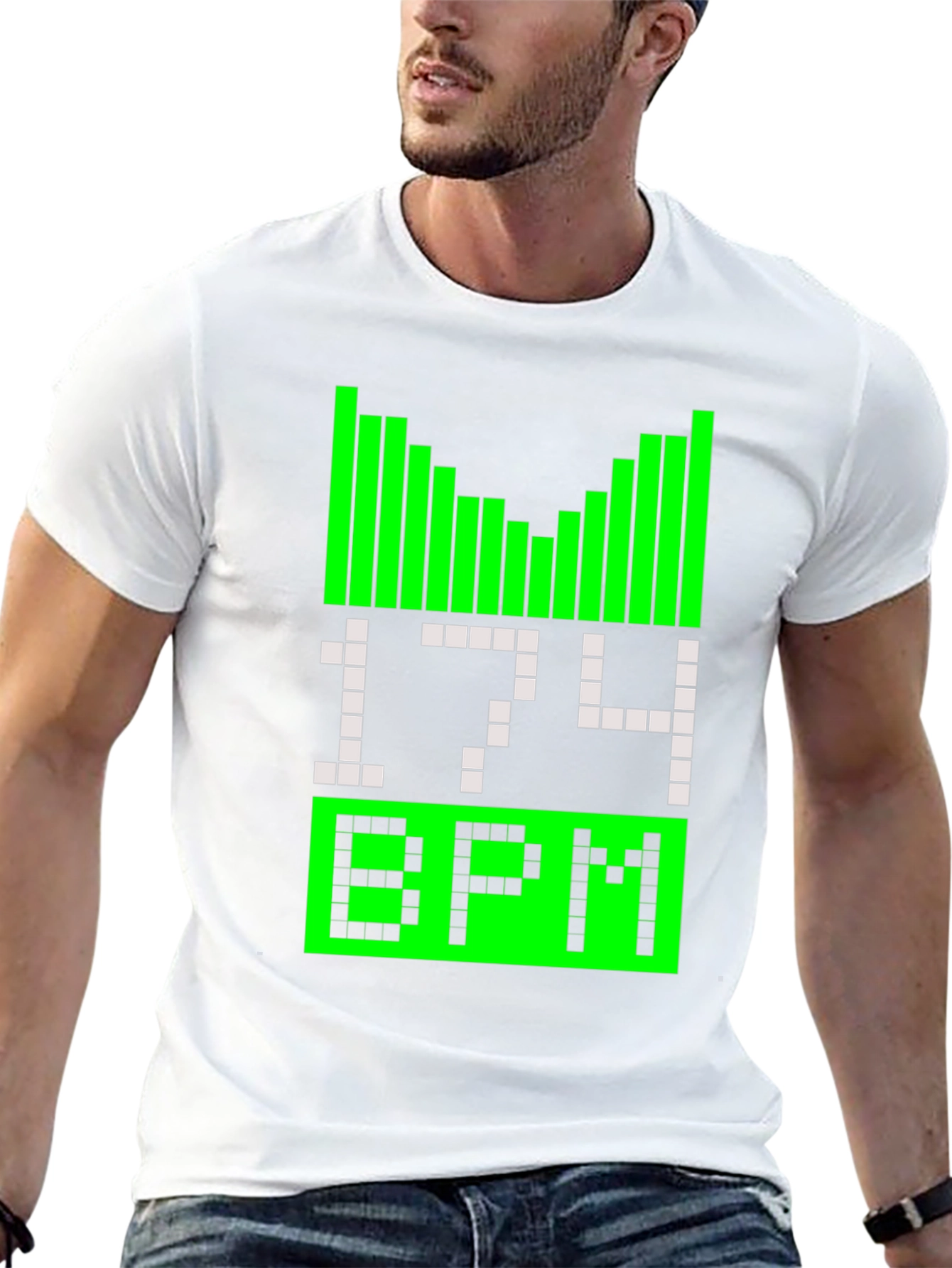 174 BPM Music Pulse Black T-Shirt
