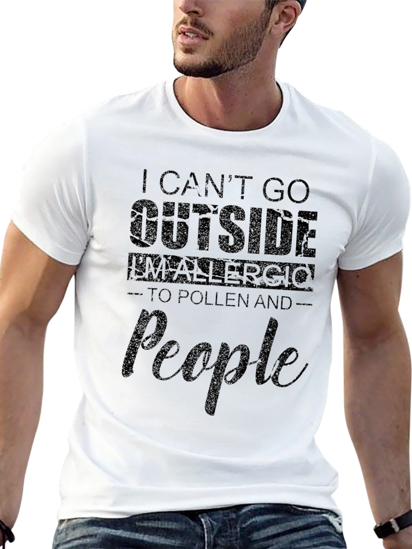 Allergic to Pollen and People Graphic T-Shirt