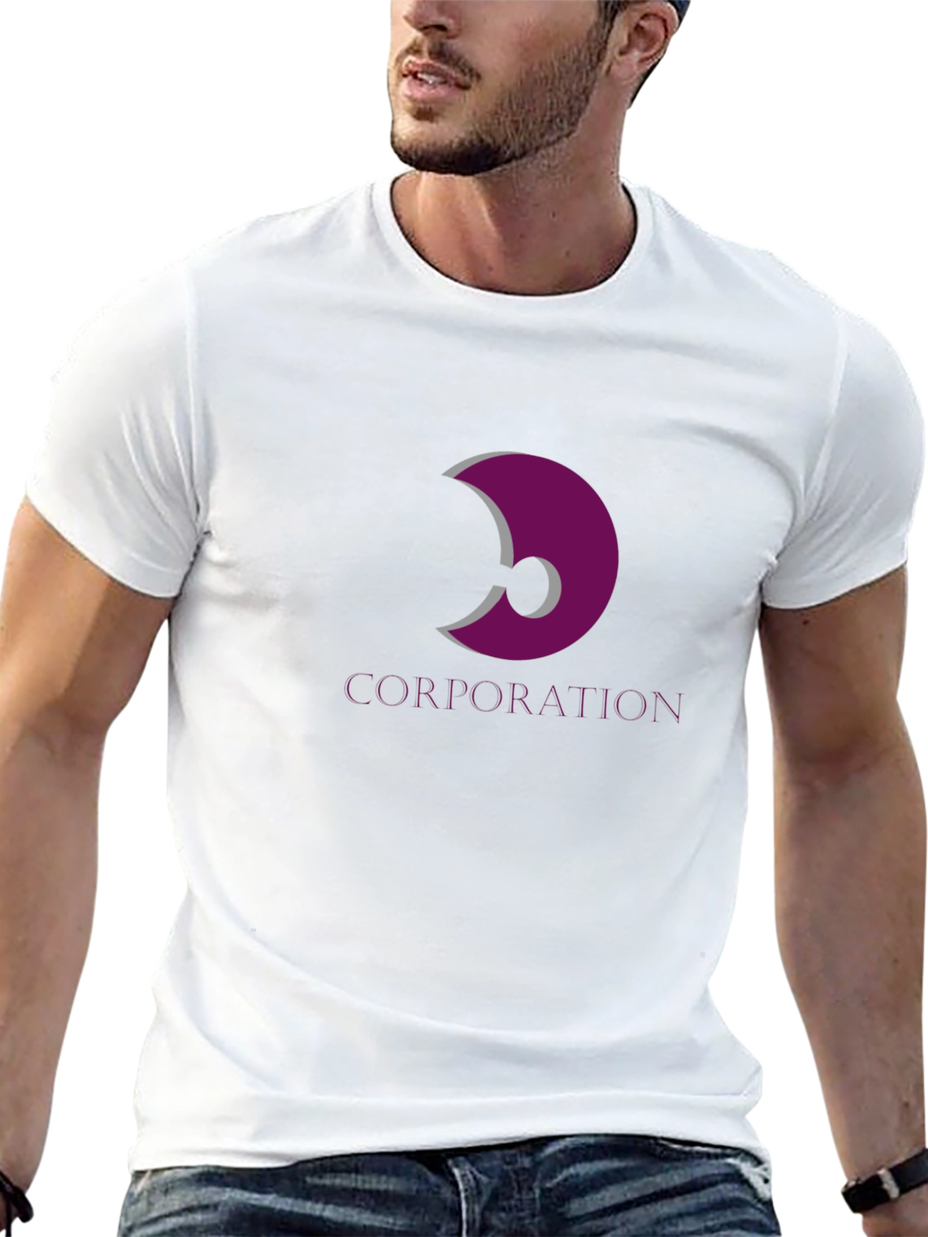 Corporation Logo Graphic Black Tee