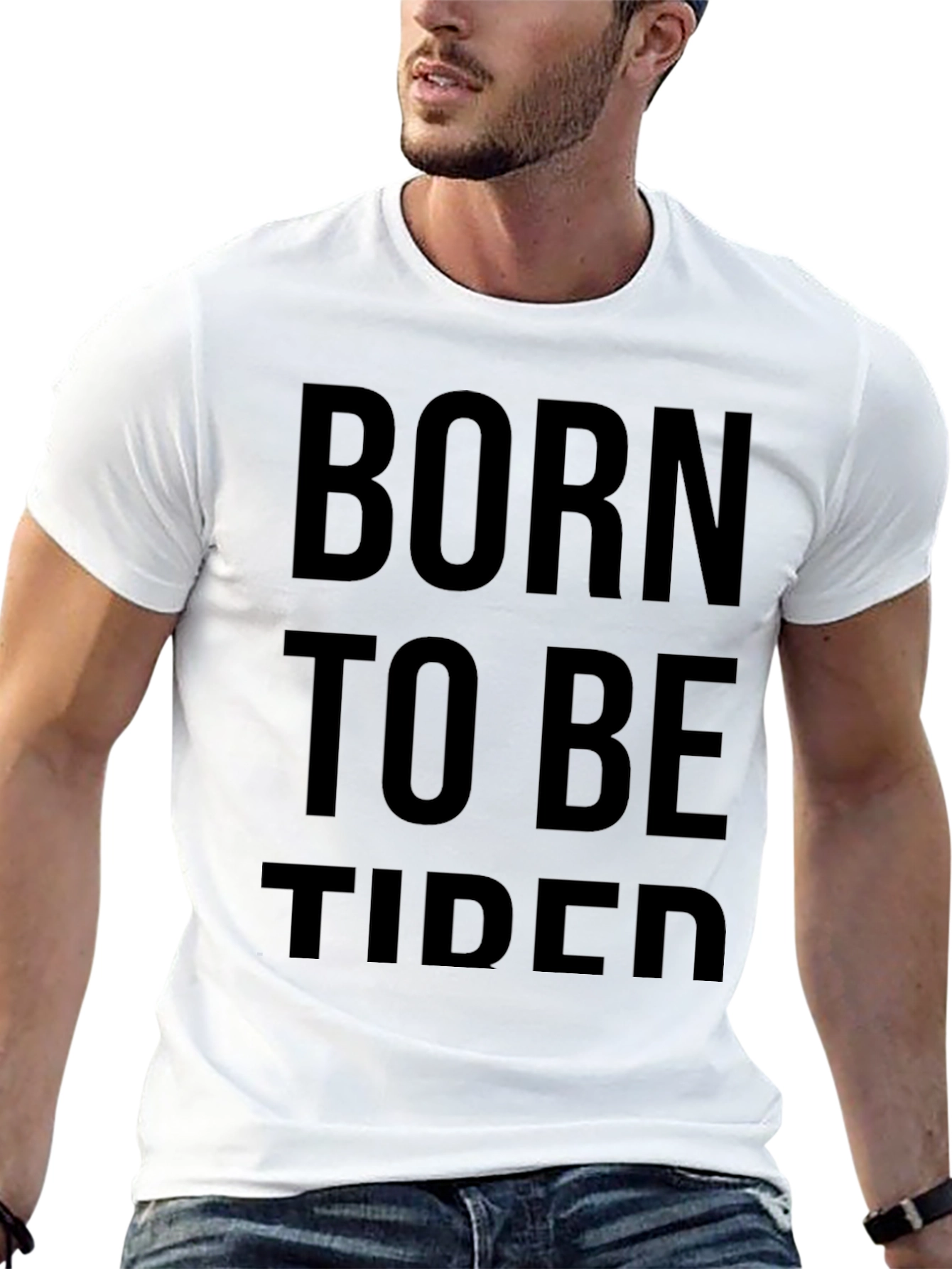 Born to Be Tided Black Graphic Tee