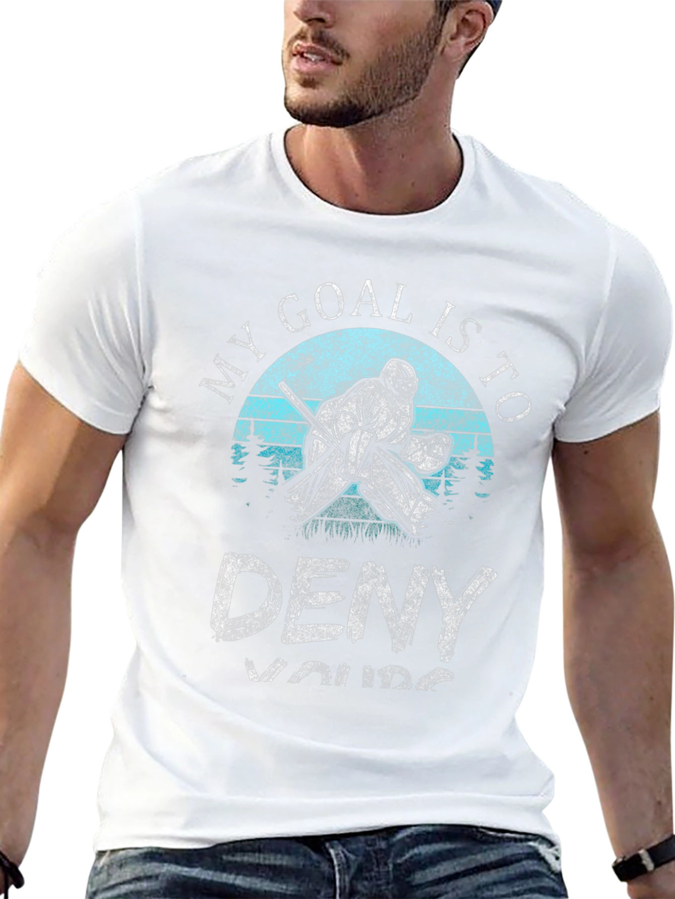 My Goal is to Deny Yours Hockey T-Shirt