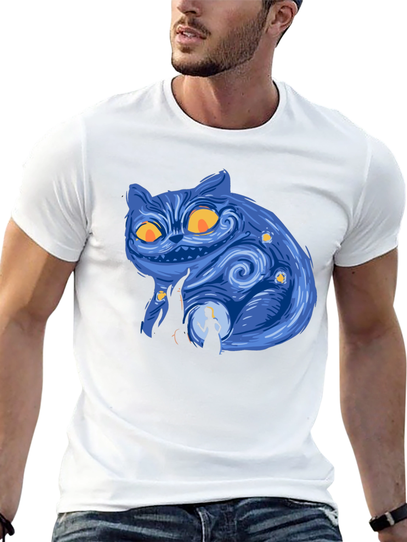 Cheshire Cat Starry Night T-Shirt