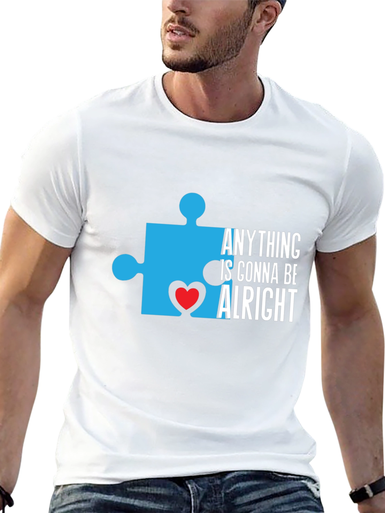 Autism Awareness T-Shirt Puzzle Piece Heart