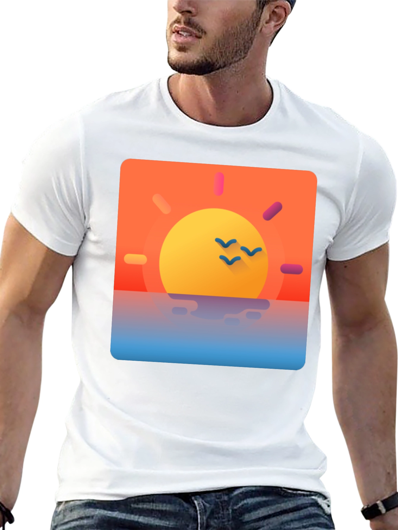 Sunset Graphic Tee - Cool Coastal Design