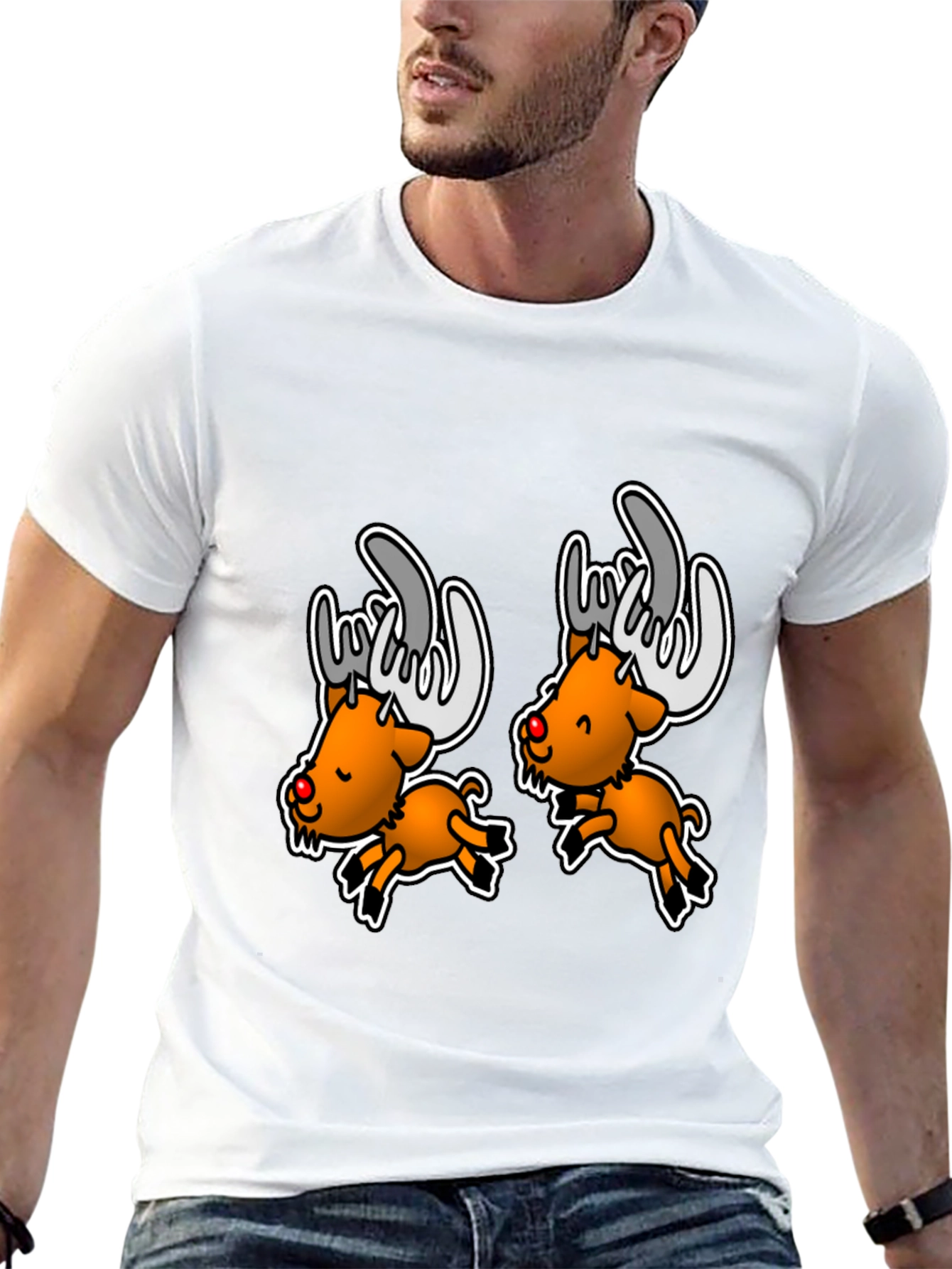 Rockin Reindeer Graphic Tee - Holiday Humor