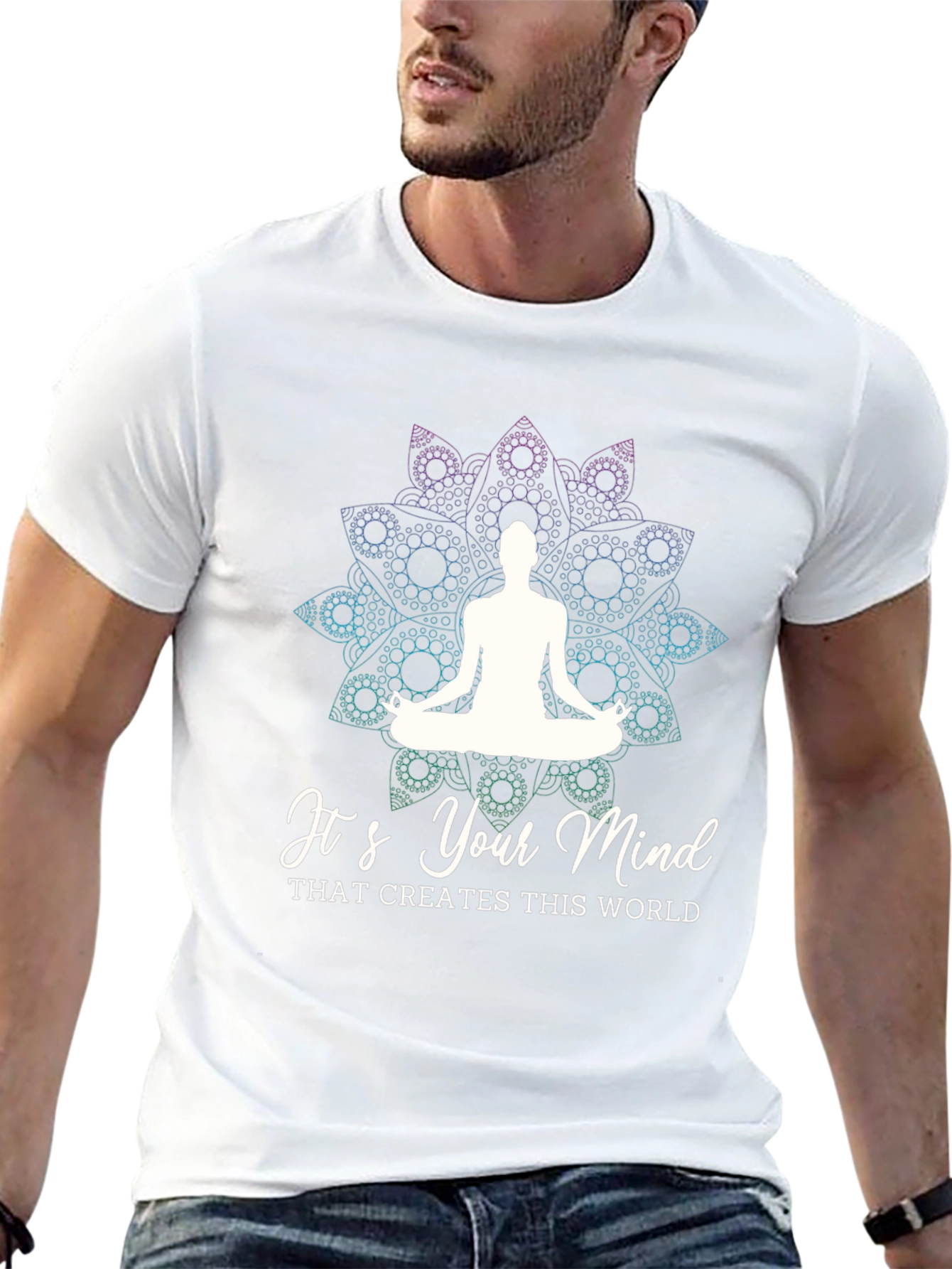 Mind Creates World T-Shirt - Yoga Meditation Tee