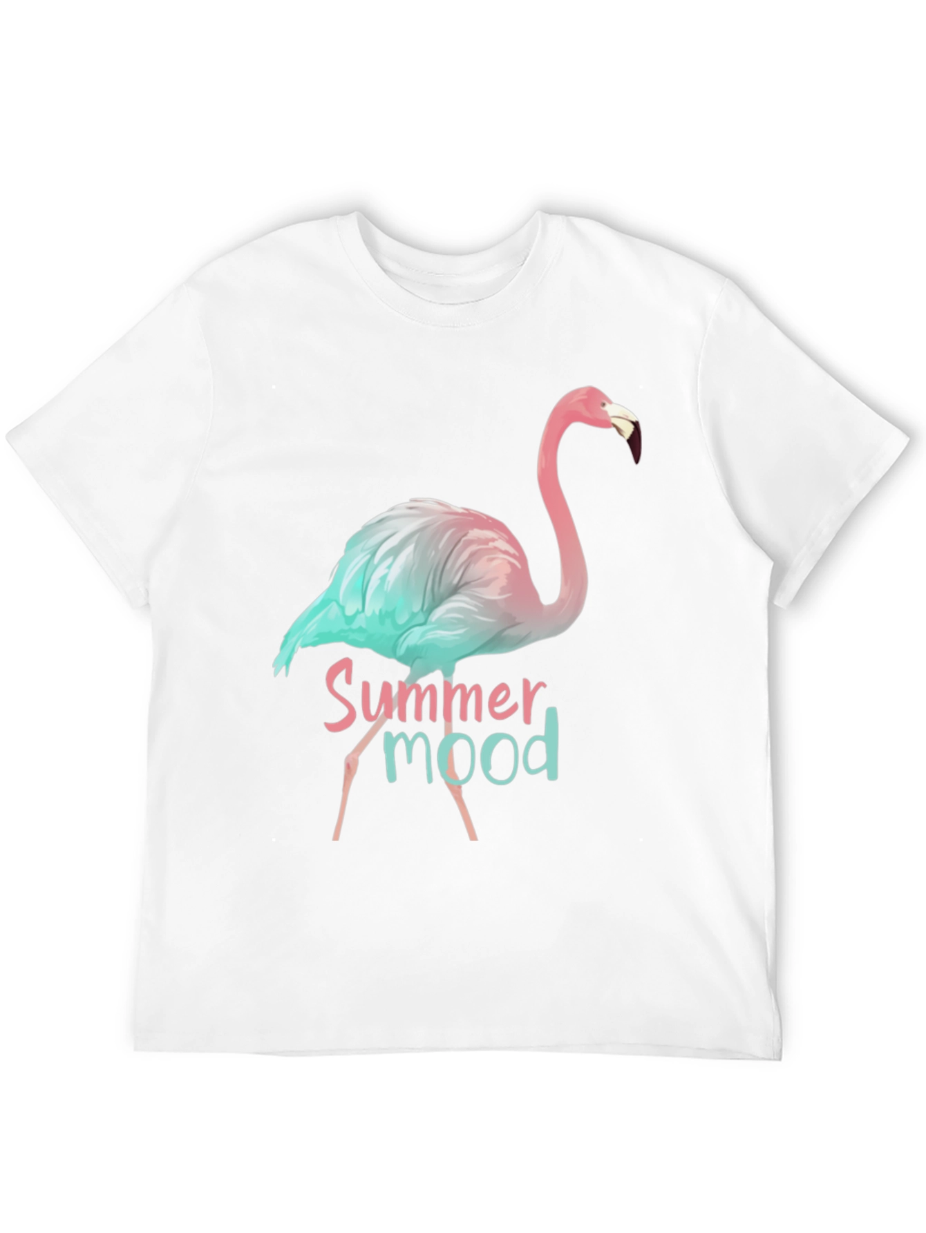 Summer Mood Flamingo Graphic Tee - Black