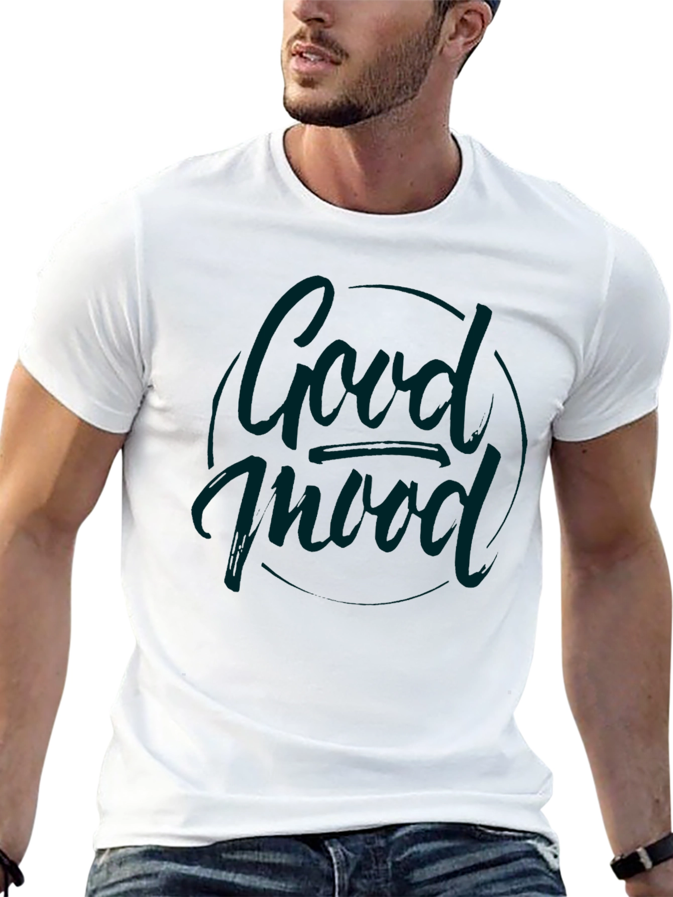 Good Mood Black Graphic Tee for Men