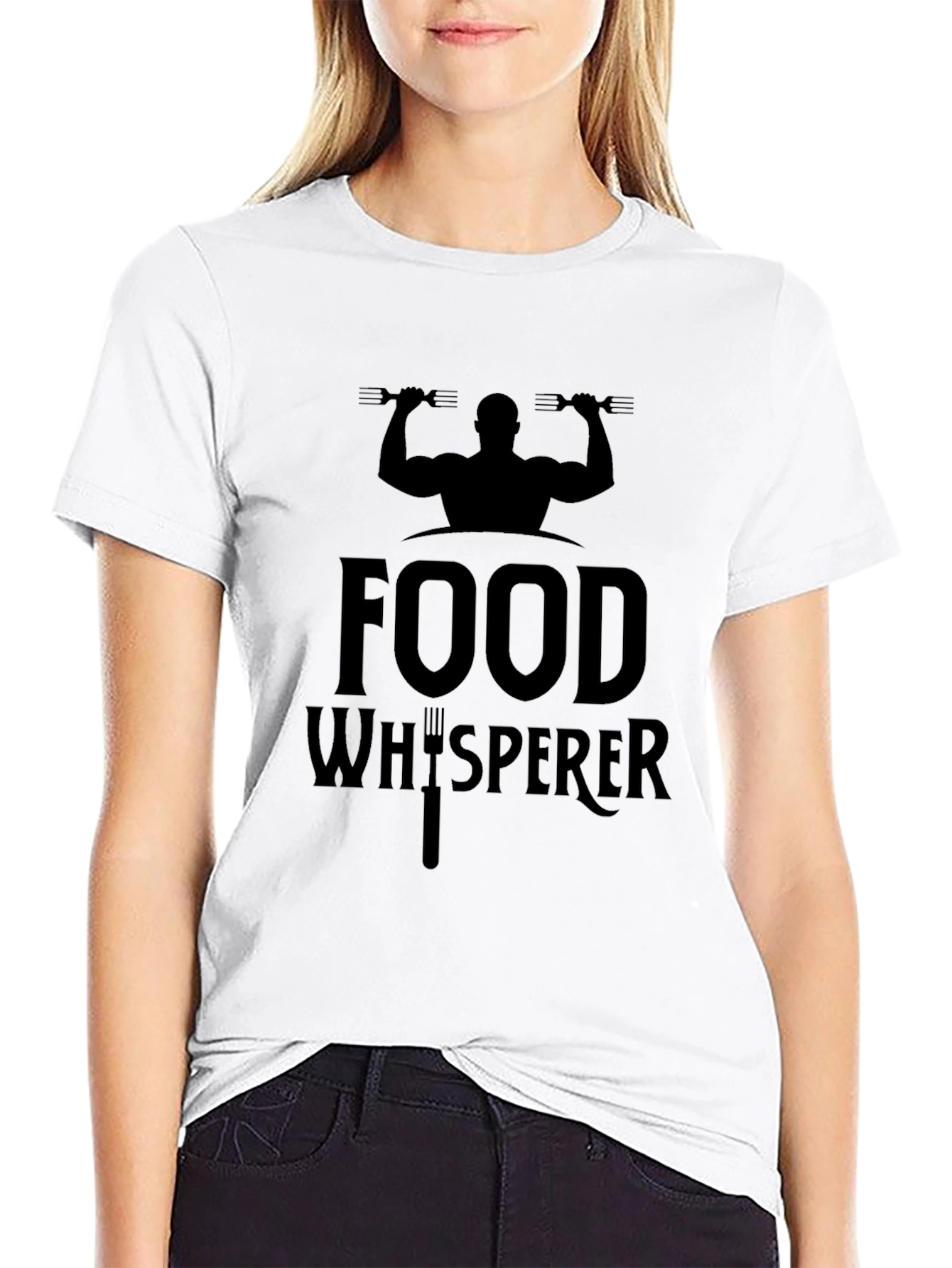 Food Whisperer Black T-Shirt - Culinary Humor