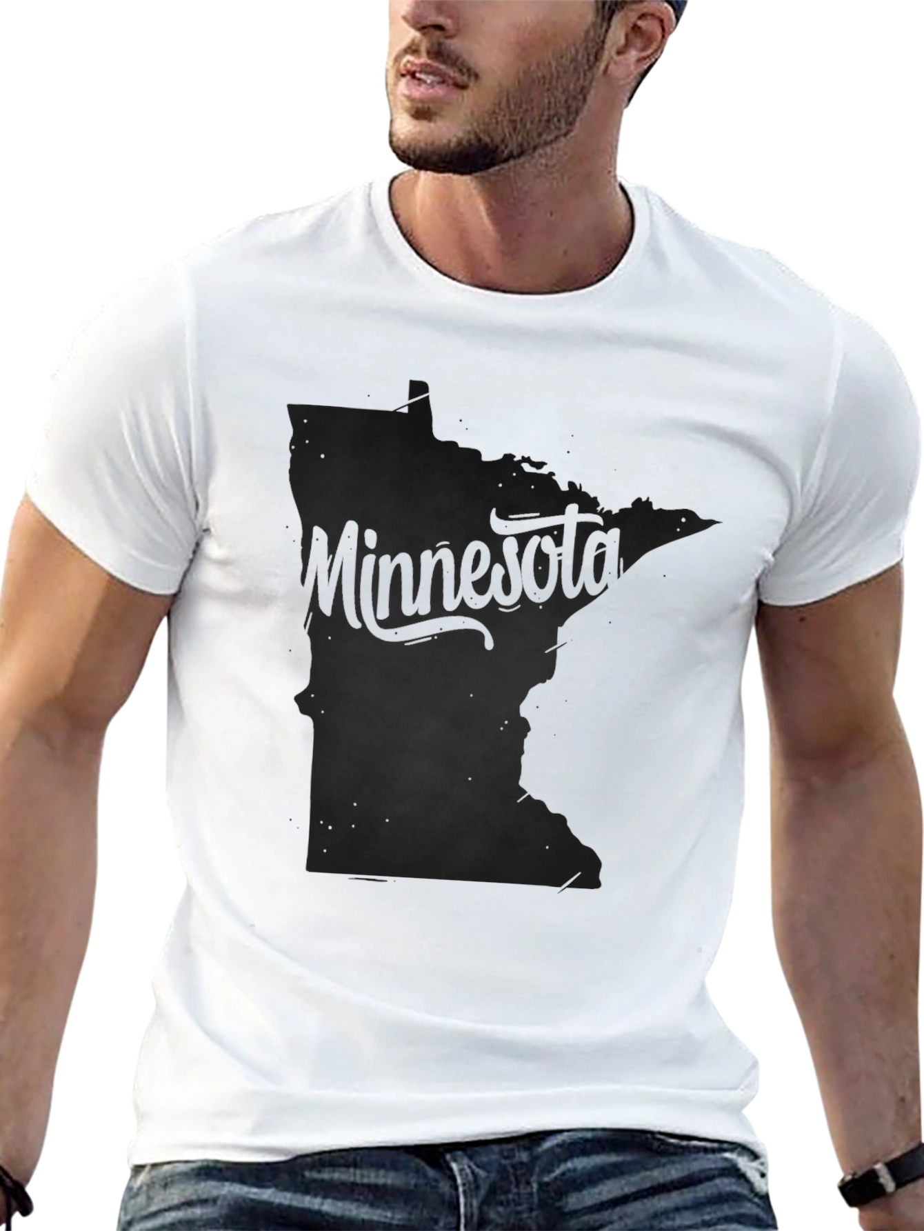 Minnesota State Outline Graphic T-Shirt
