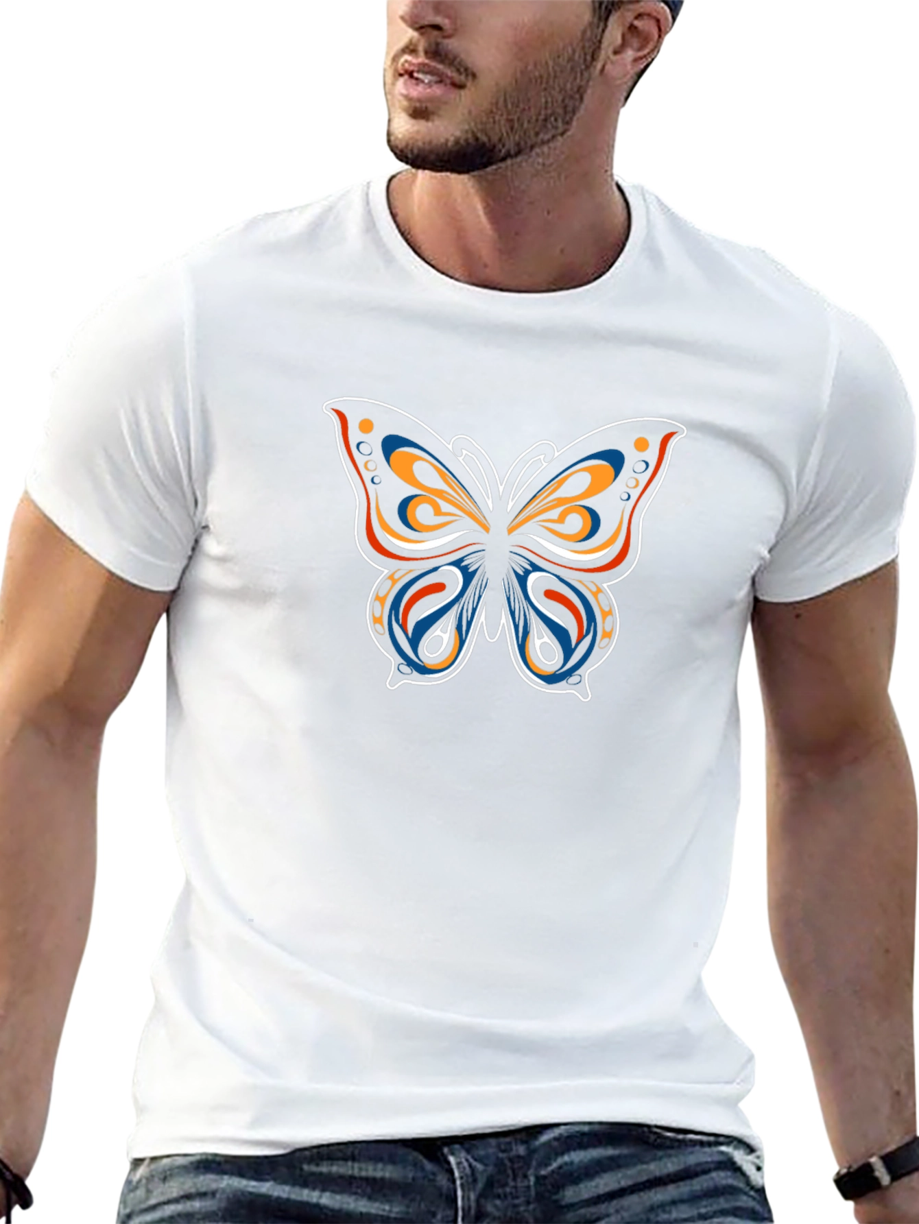 Butterfly Graphic Black T-Shirt