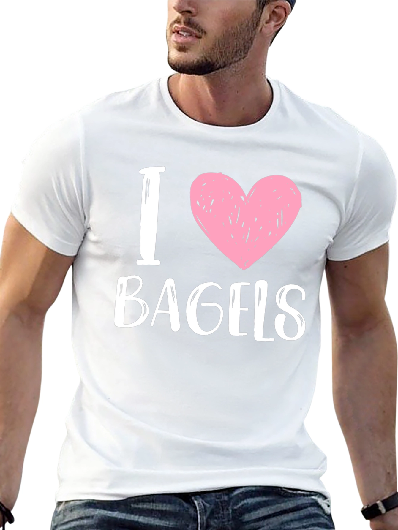 I Heart Bagels Graphic Tee - Casual Comfort
