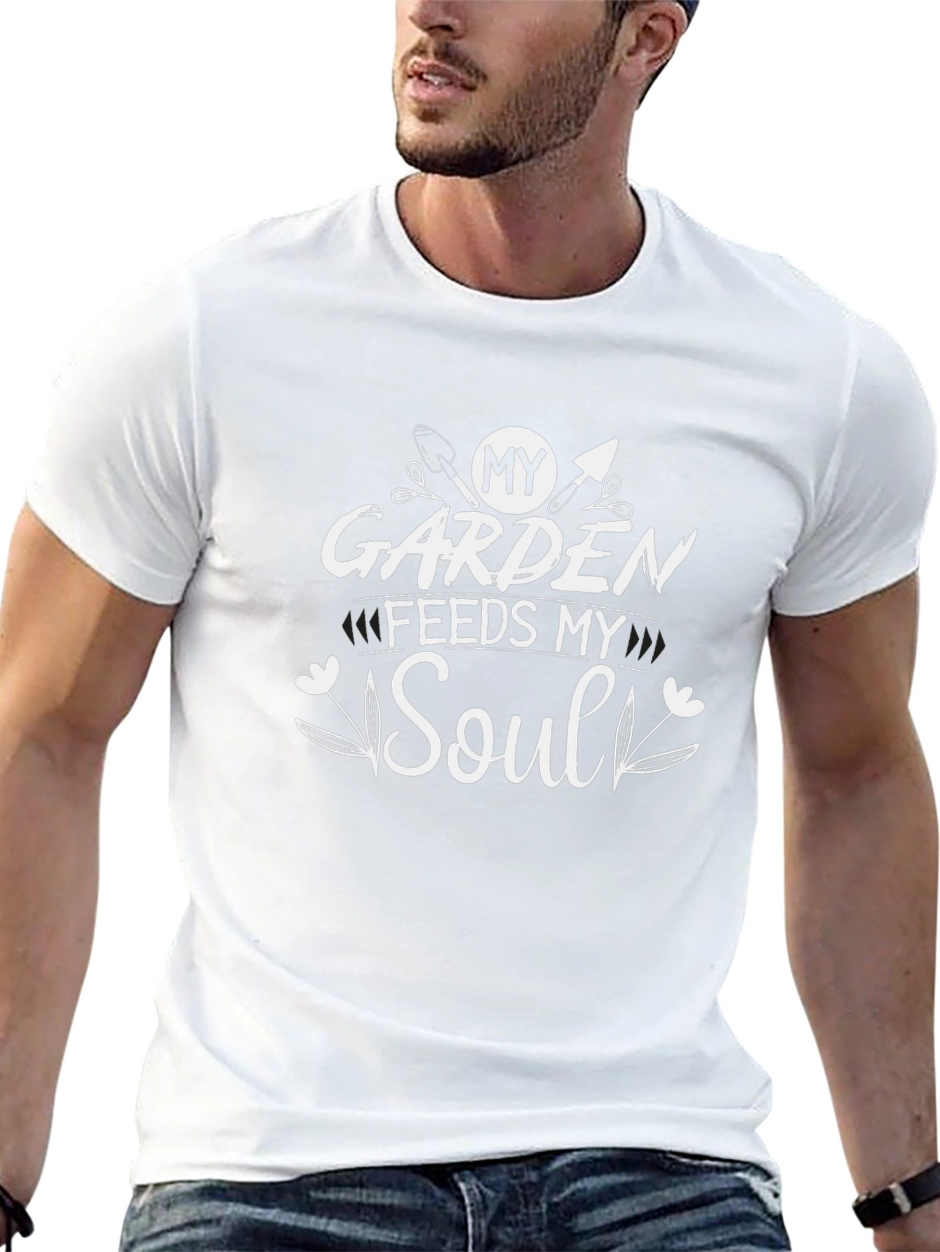 My Garden Feeds My Soul Black T-Shirt