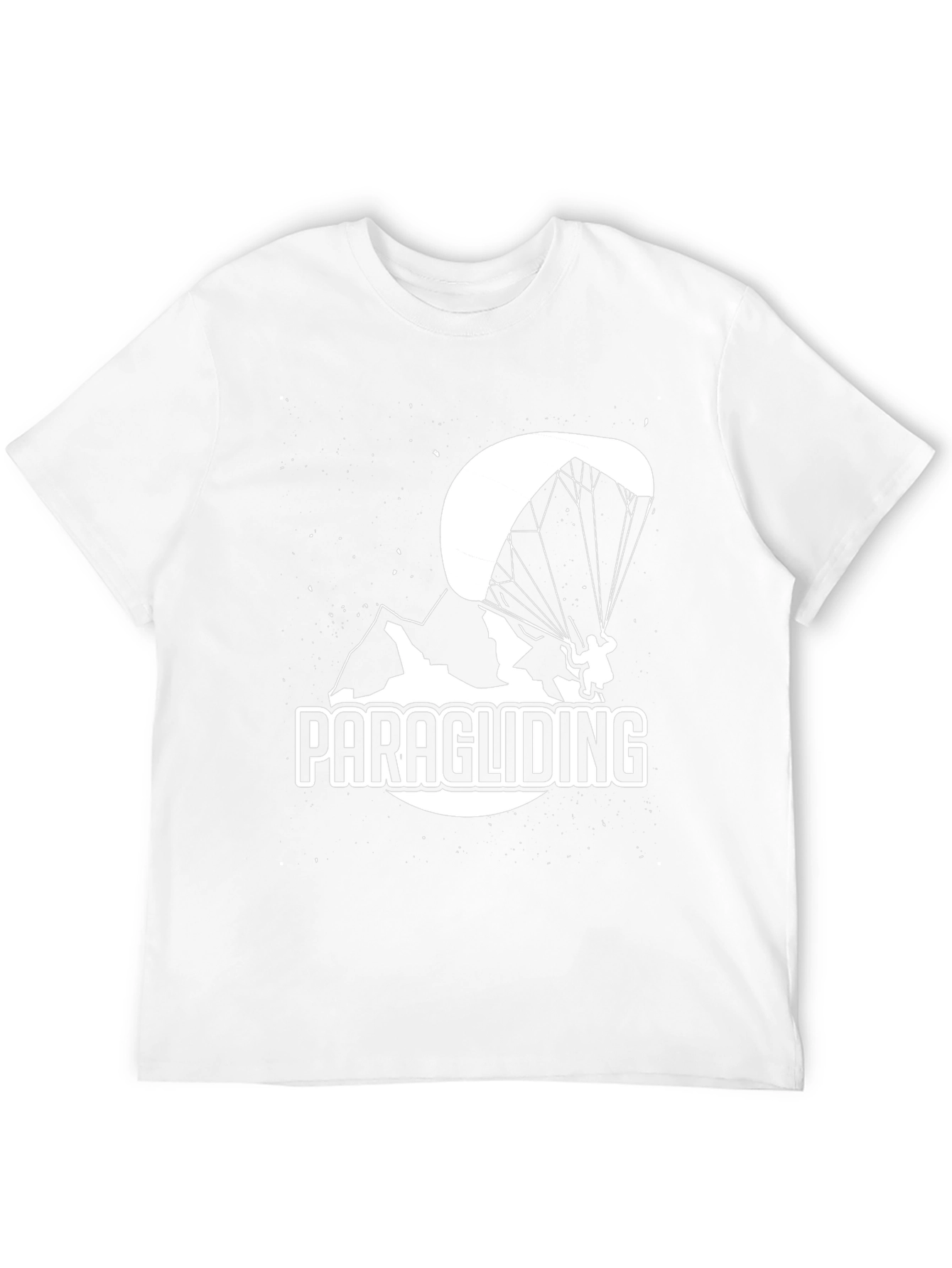 Paragliding Graphic Tee - Black Cotton Shirt