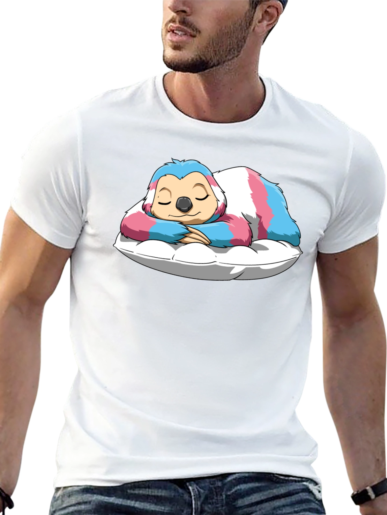 Sloth Sleeping on Pillow T-Shirt