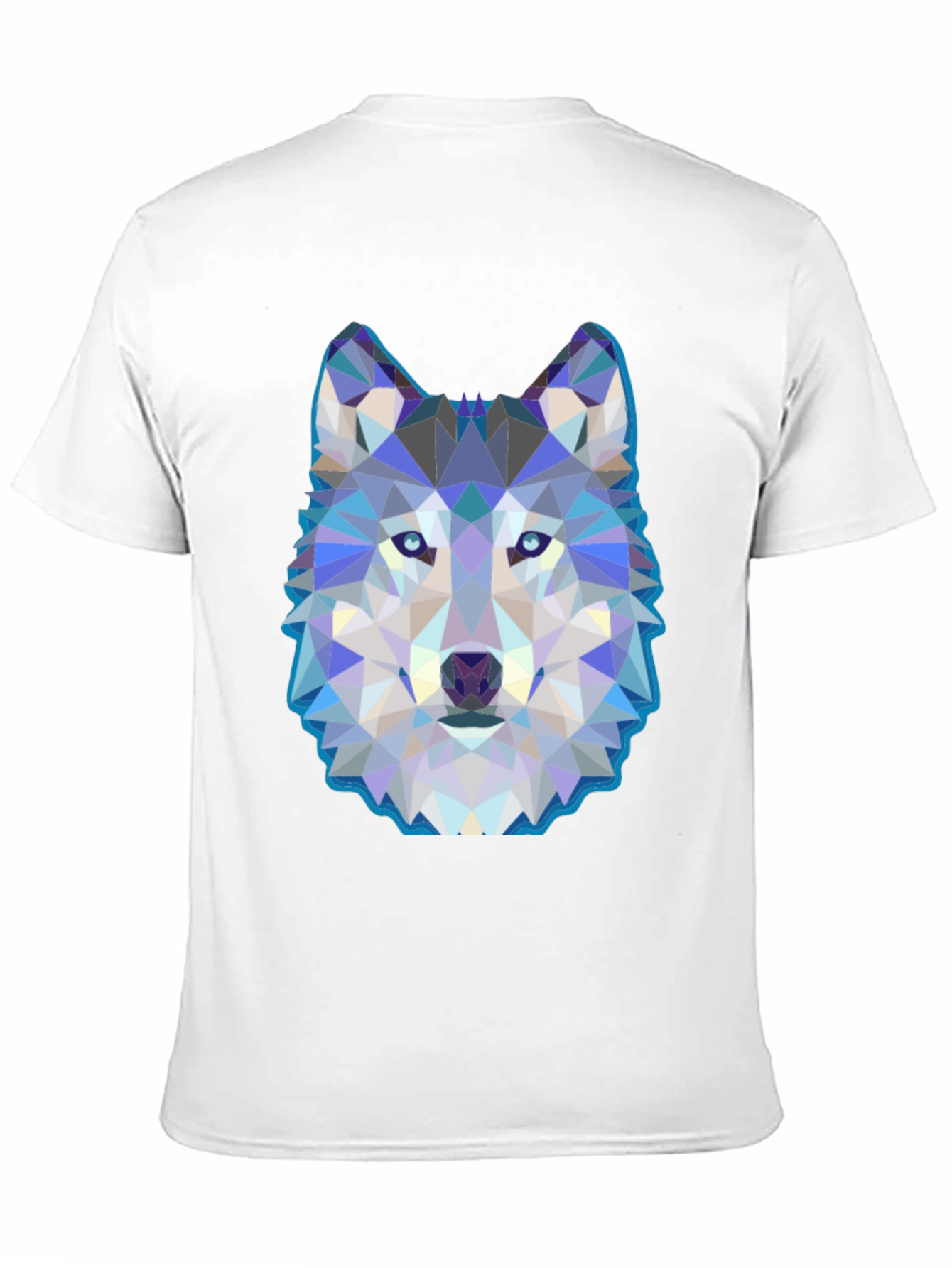 Geometric Wolf Graphic Tee - Cool Animal Print Shirt