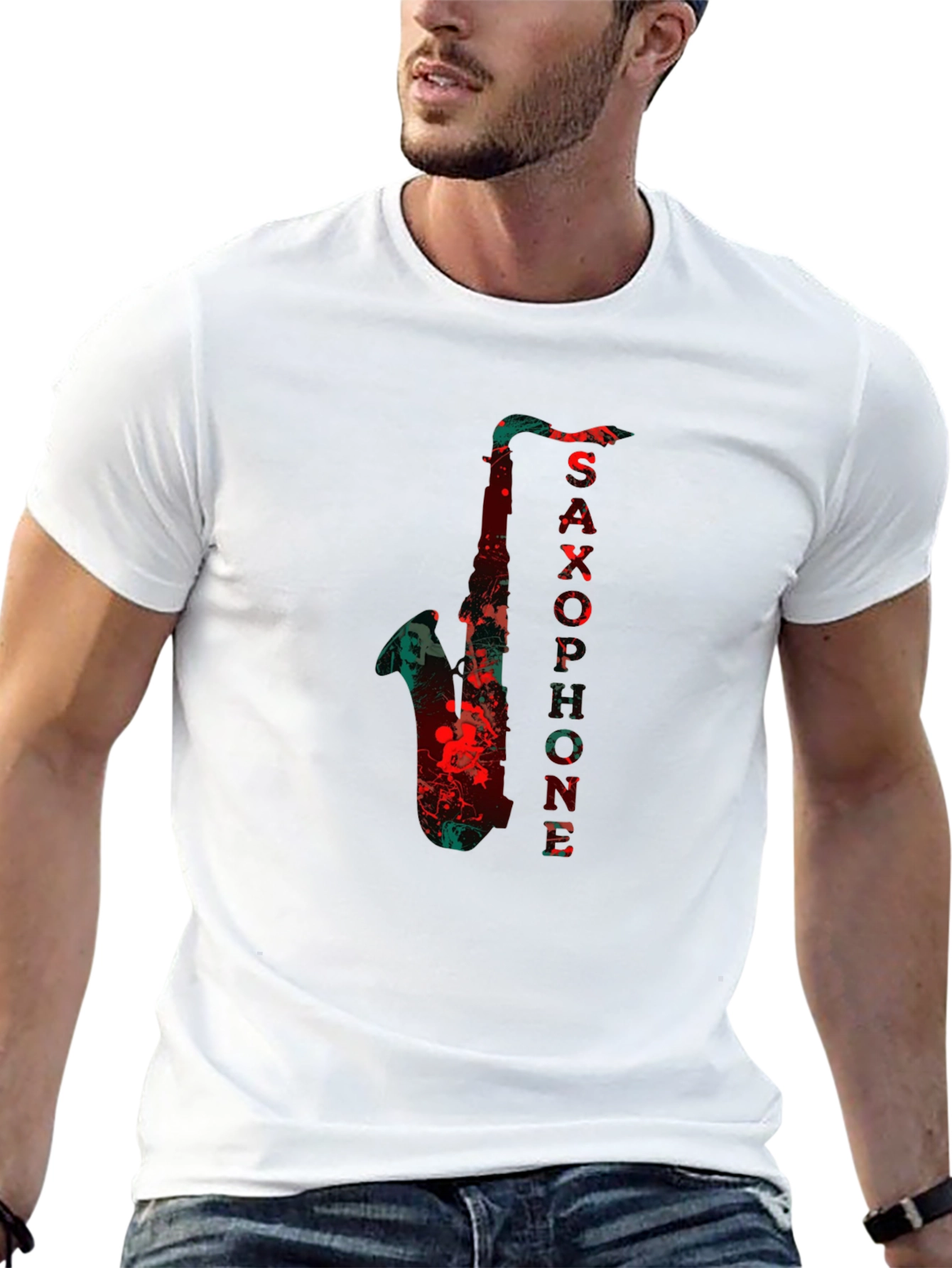 Saxophone Music T-Shirt - Cool Graphic Tee