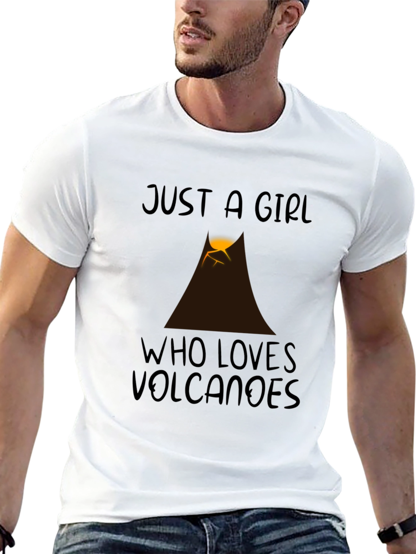 Just a Girl Who Loves Volcanoes Graphic Tee