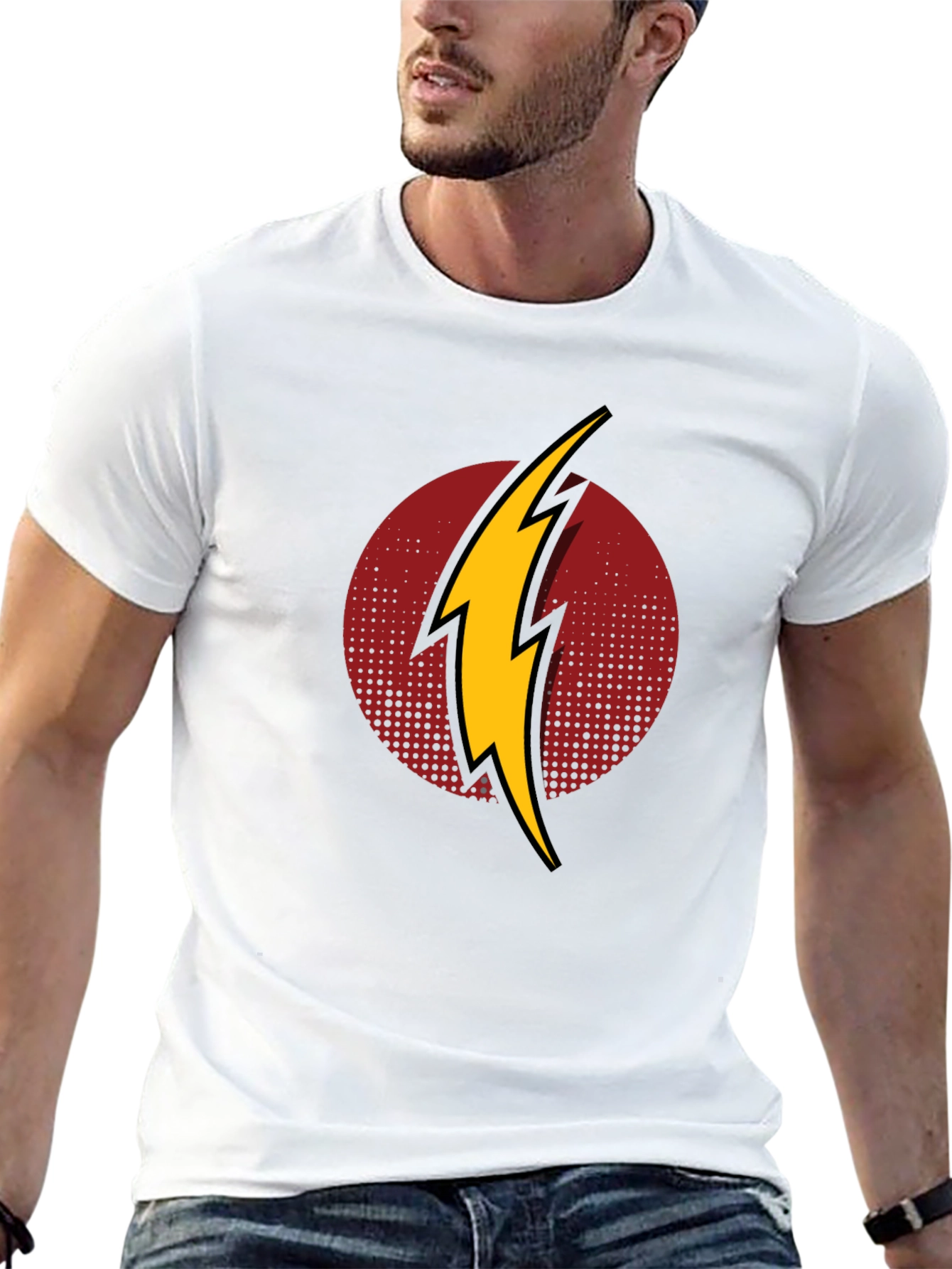 Flash Logo Mens Black T-Shirt