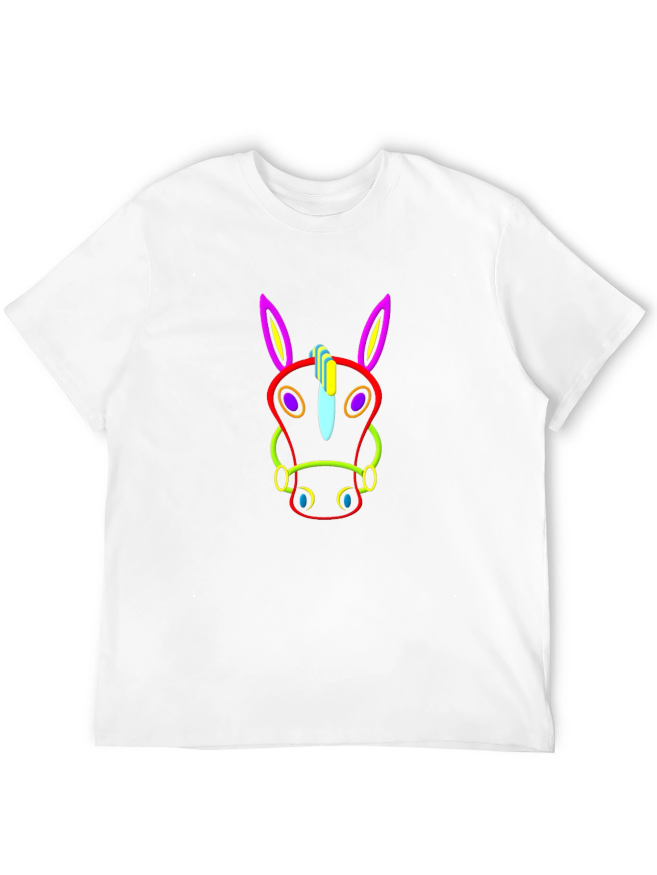 Neon Horse Graphic Tee - Mens Black T-Shirt